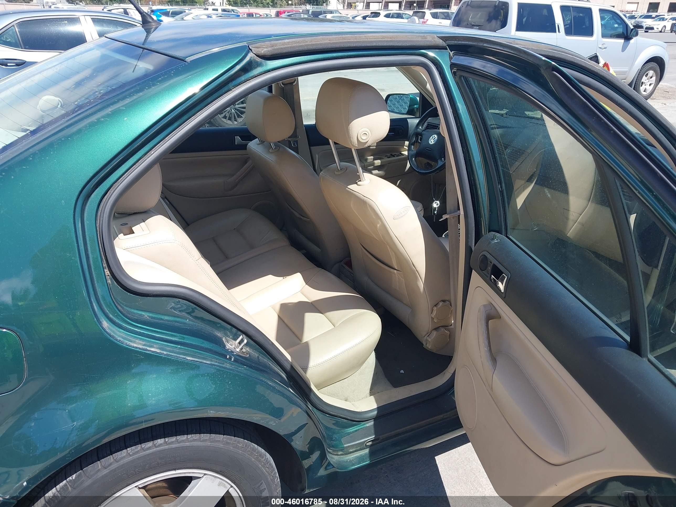 2001 Volkswagen Jetta Gls Green vin: 3VWST29M41M031572