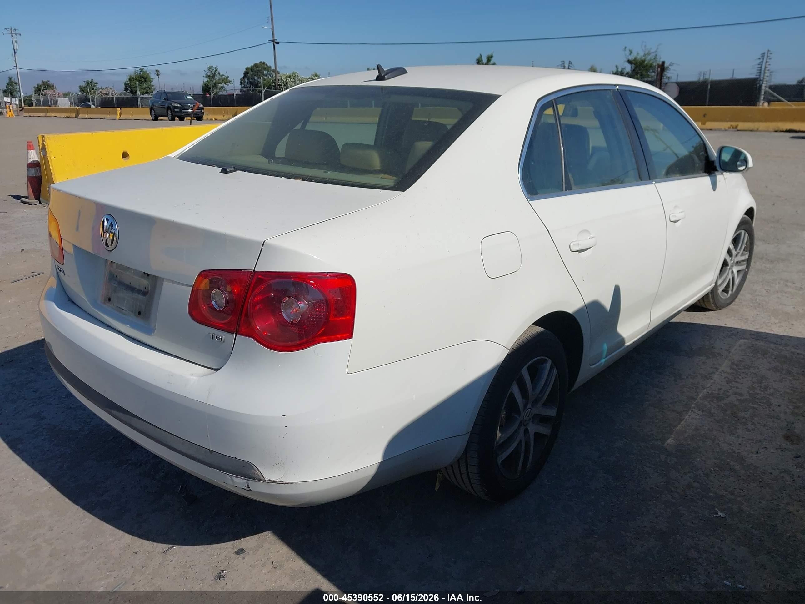 2006 Volkswagen Jetta Tdi White vin: 3VWST71K26M840115