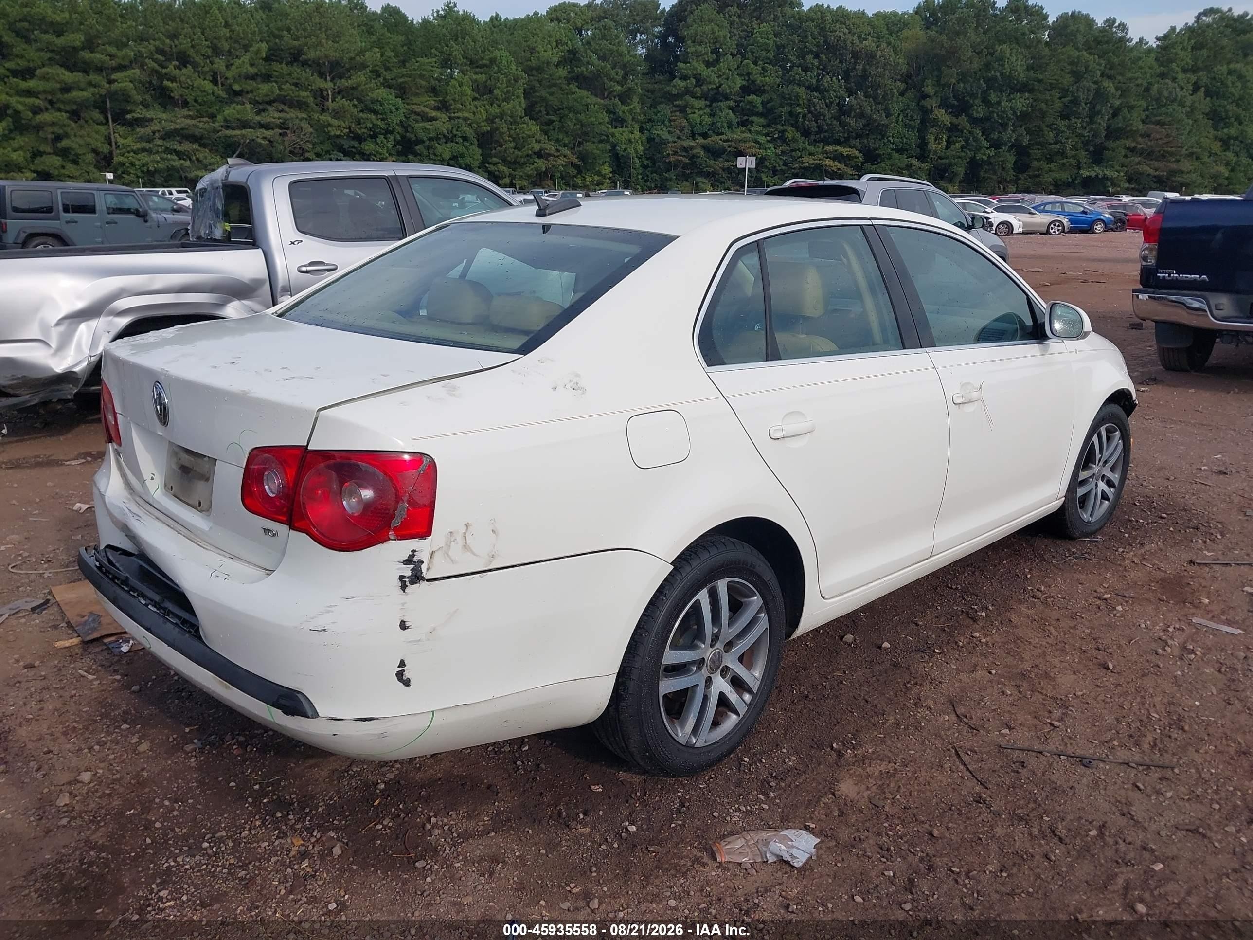 2006 Volkswagen Jetta Tdi White vin: 3VWST71K86M804185