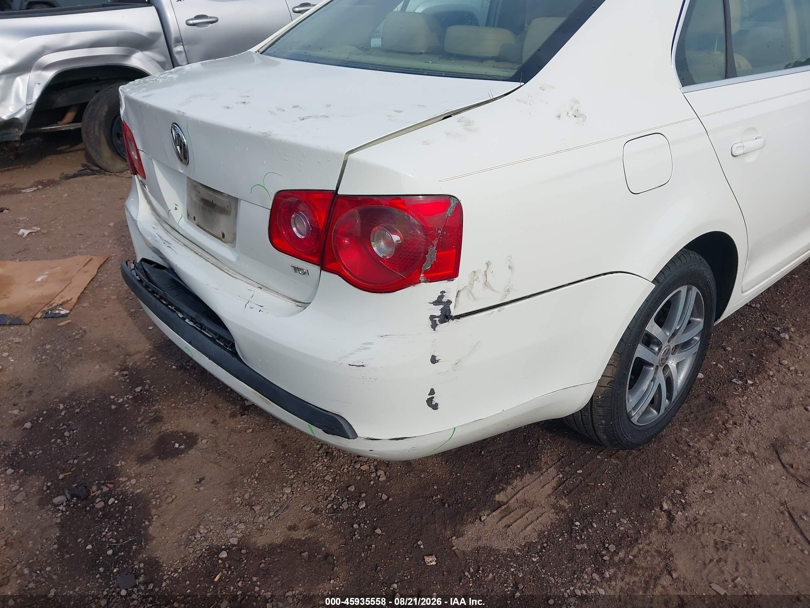2006 Volkswagen Jetta Tdi White vin: 3VWST71K86M804185