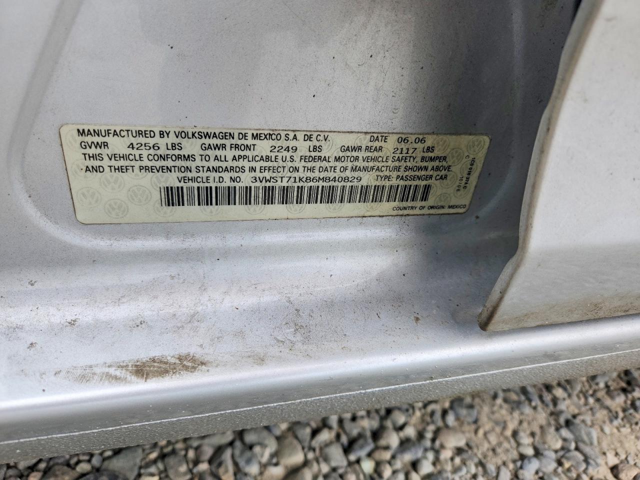 2006 Volkswagen Jetta Tdi Option Package 1 Silver vin: 3VWST71K86M840829