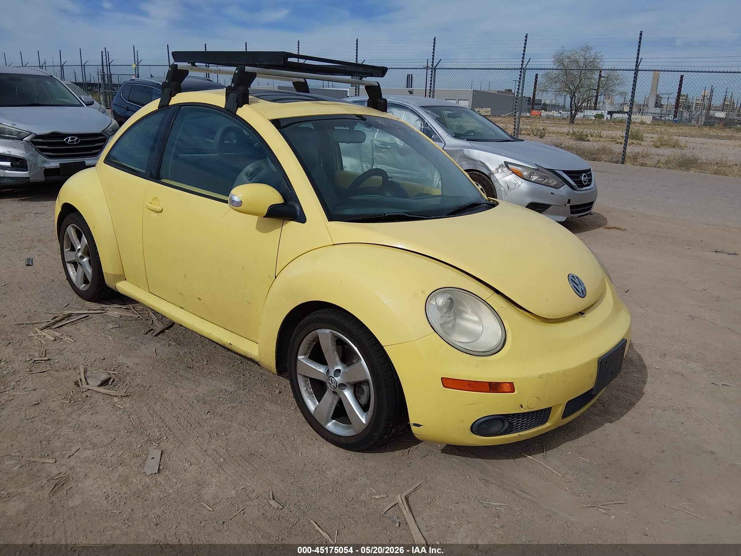 2006 Volkswagen New Beetle 2.5/2.5 (a6) Yellow vin: 3VWSW31C96M407514