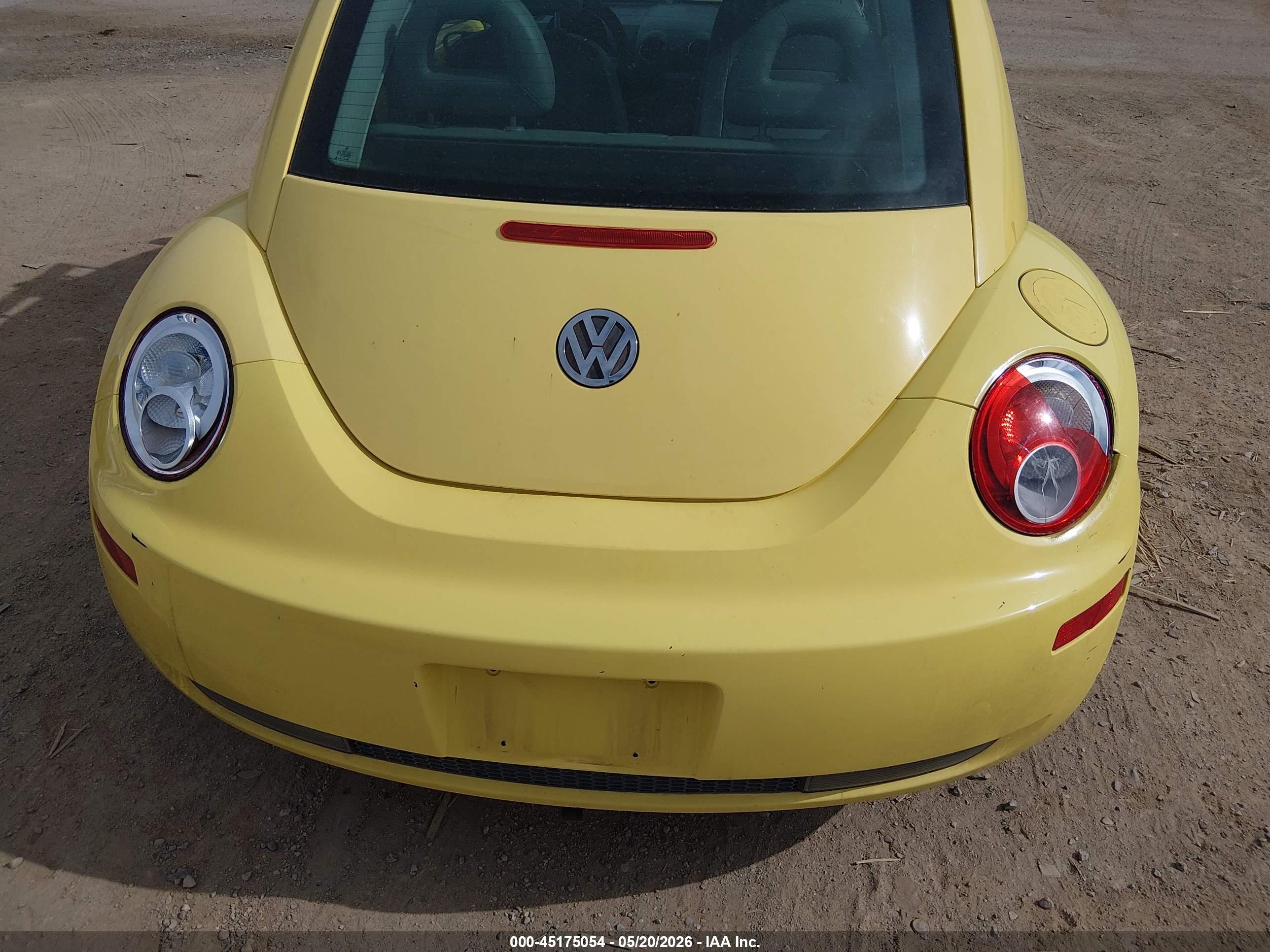 2006 Volkswagen New Beetle 2.5/2.5 (a6) Yellow vin: 3VWSW31C96M407514