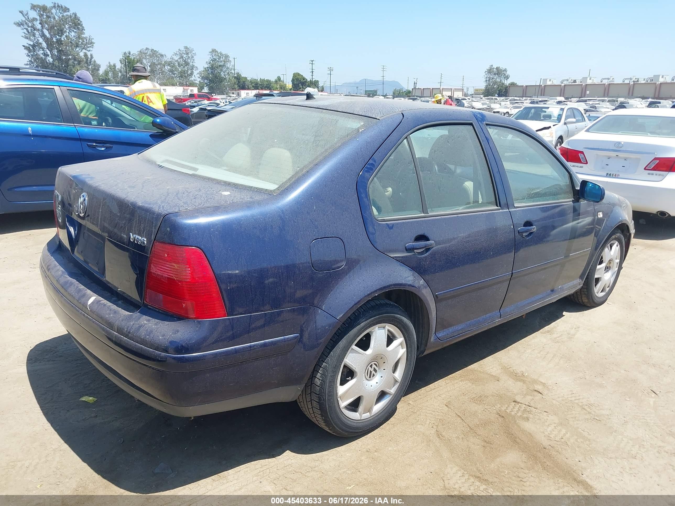 2001 Volkswagen Jetta Glx Dark Blue vin: 3VWTG29M51M064797