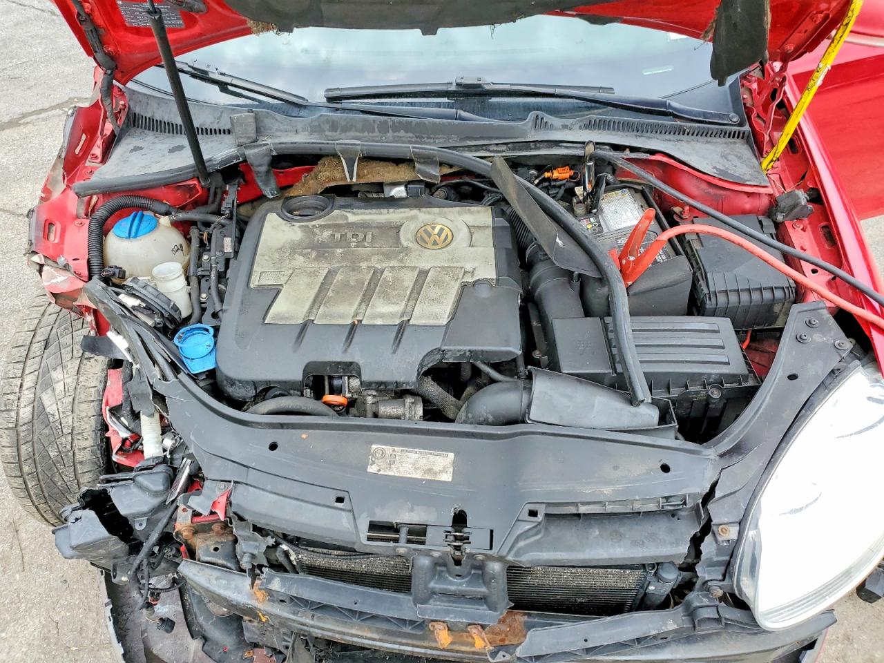 2009 Volkswagen Jetta Tdi Red vin: 3VWTL71K39M348136