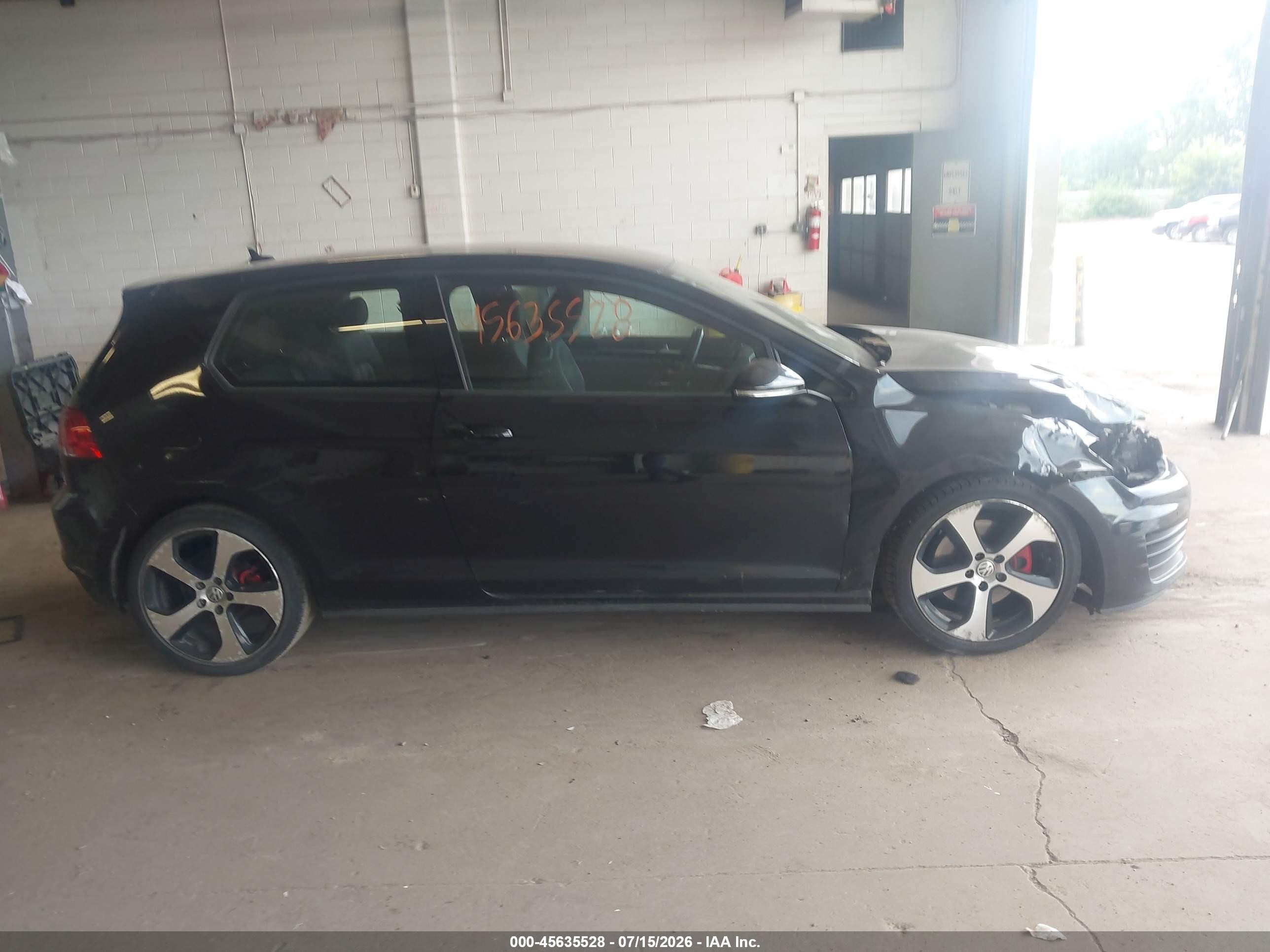 2015 Volkswagen Golf Gti 2.0t S 2-door Black vin: 3VWTT7AU0FM071832