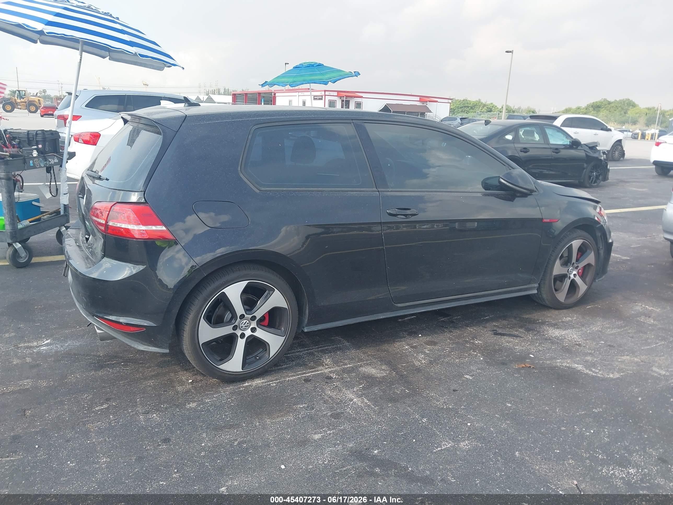 2015 Volkswagen Golf Gti 2.0t Se 2-door Black vin: 3VWTT7AU4FM051857