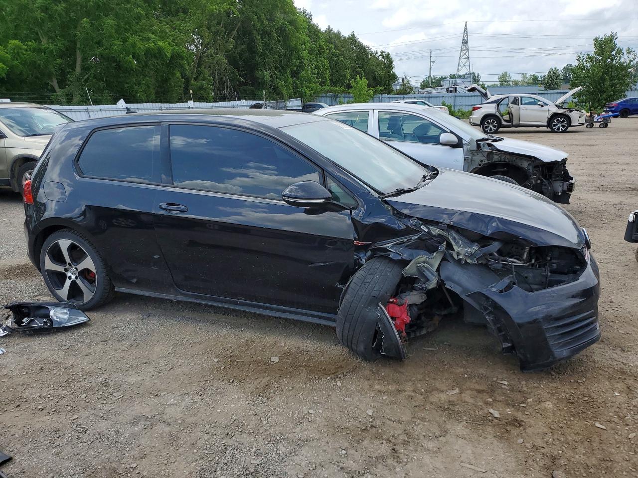 2015 Volkswagen Gti Black vin: 3VWTT7AU7FM083010