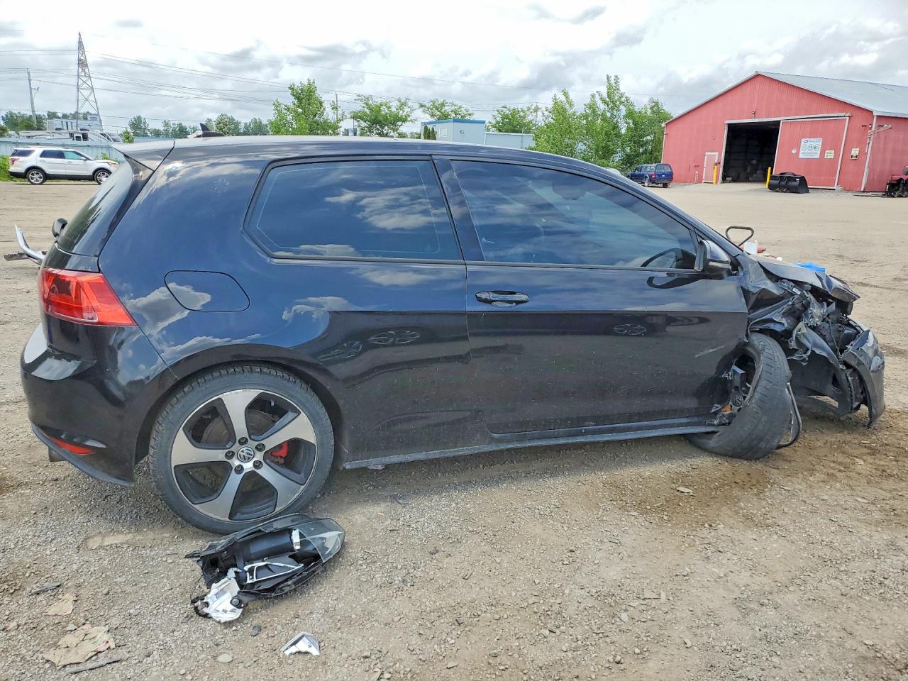 2015 Volkswagen Gti Black vin: 3VWTT7AU7FM083010