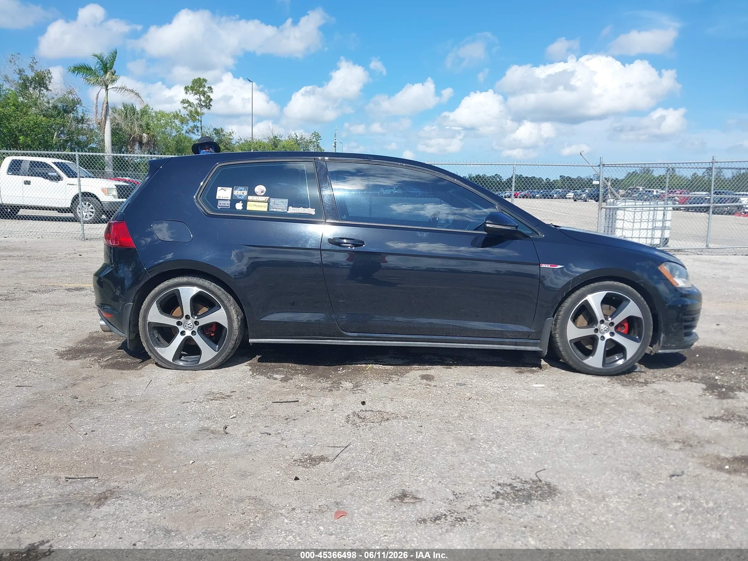 2015 Volkswagen Golf Gti 2.0t S 2-door Black vin: 3VWTT7AU9FM030163