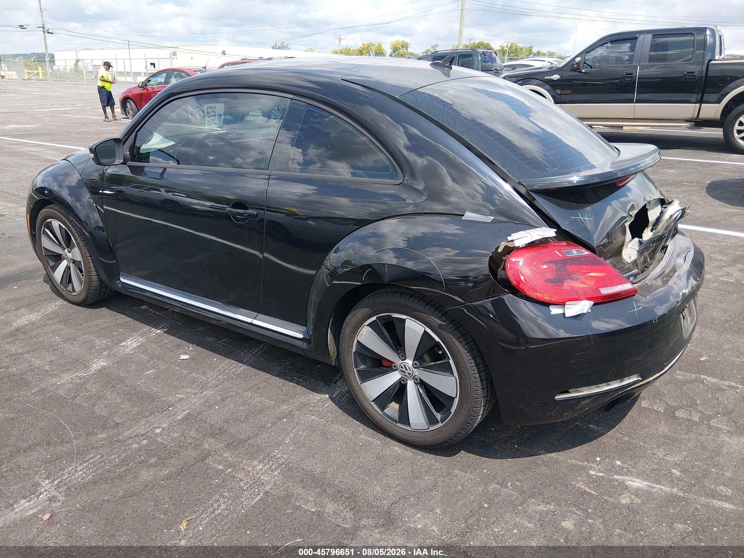 2012 Volkswagen Beetle 2.0t Turbo Black vin: 3VWV67AT0CM616964