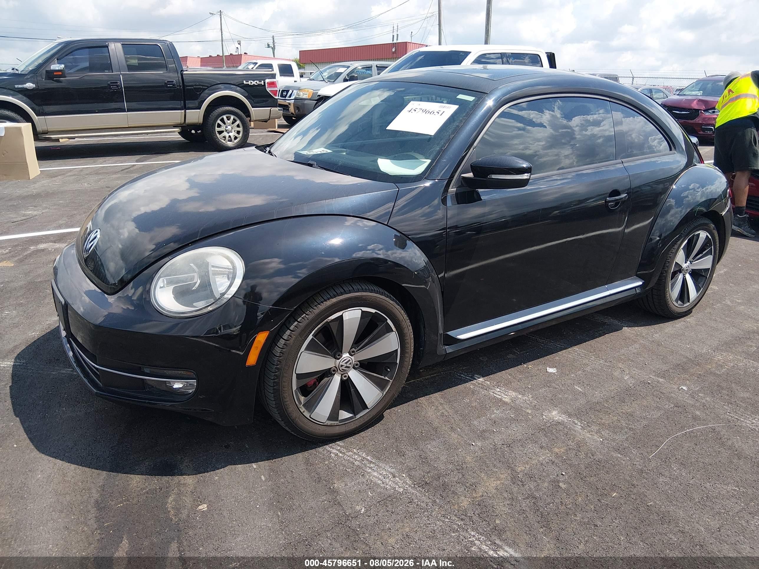 2012 Volkswagen Beetle 2.0t Turbo Black vin: 3VWV67AT0CM616964