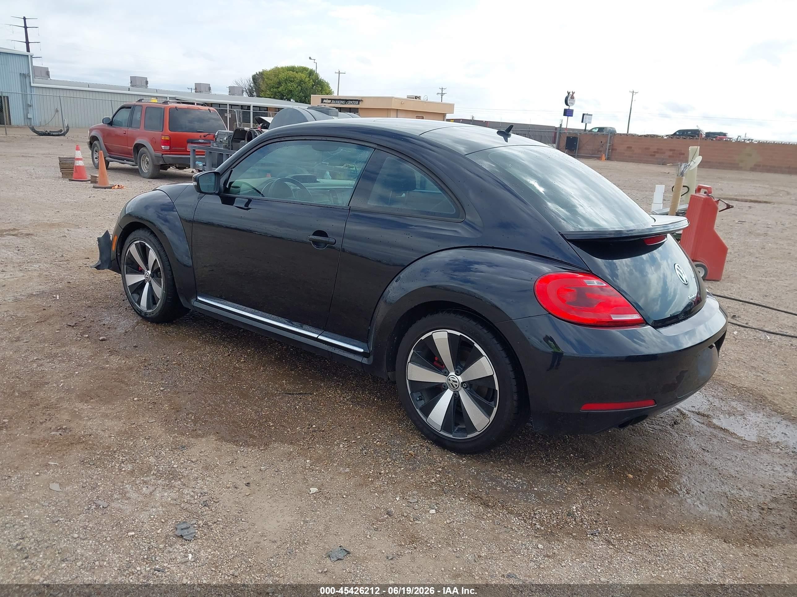 2013 Volkswagen Beetle 2.0t Turbo Black vin: 3VWV67AT0DM608932