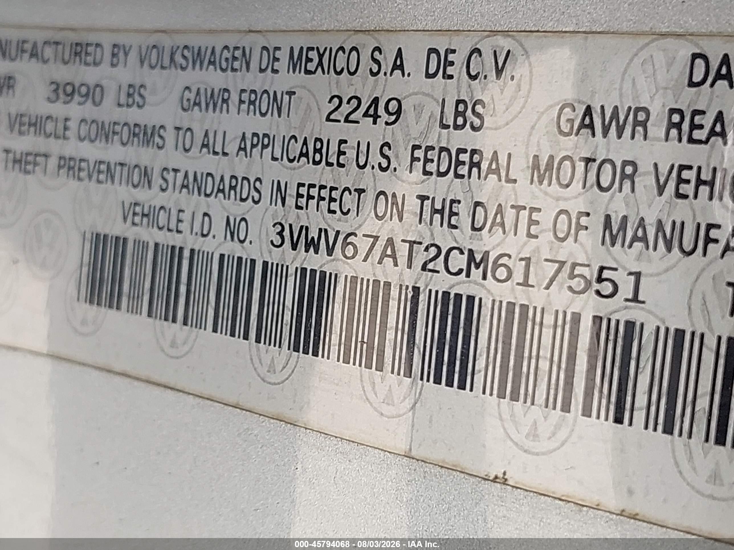 2012 Volkswagen Beetle 2.0t Silver vin: 3VWV67AT2CM617551