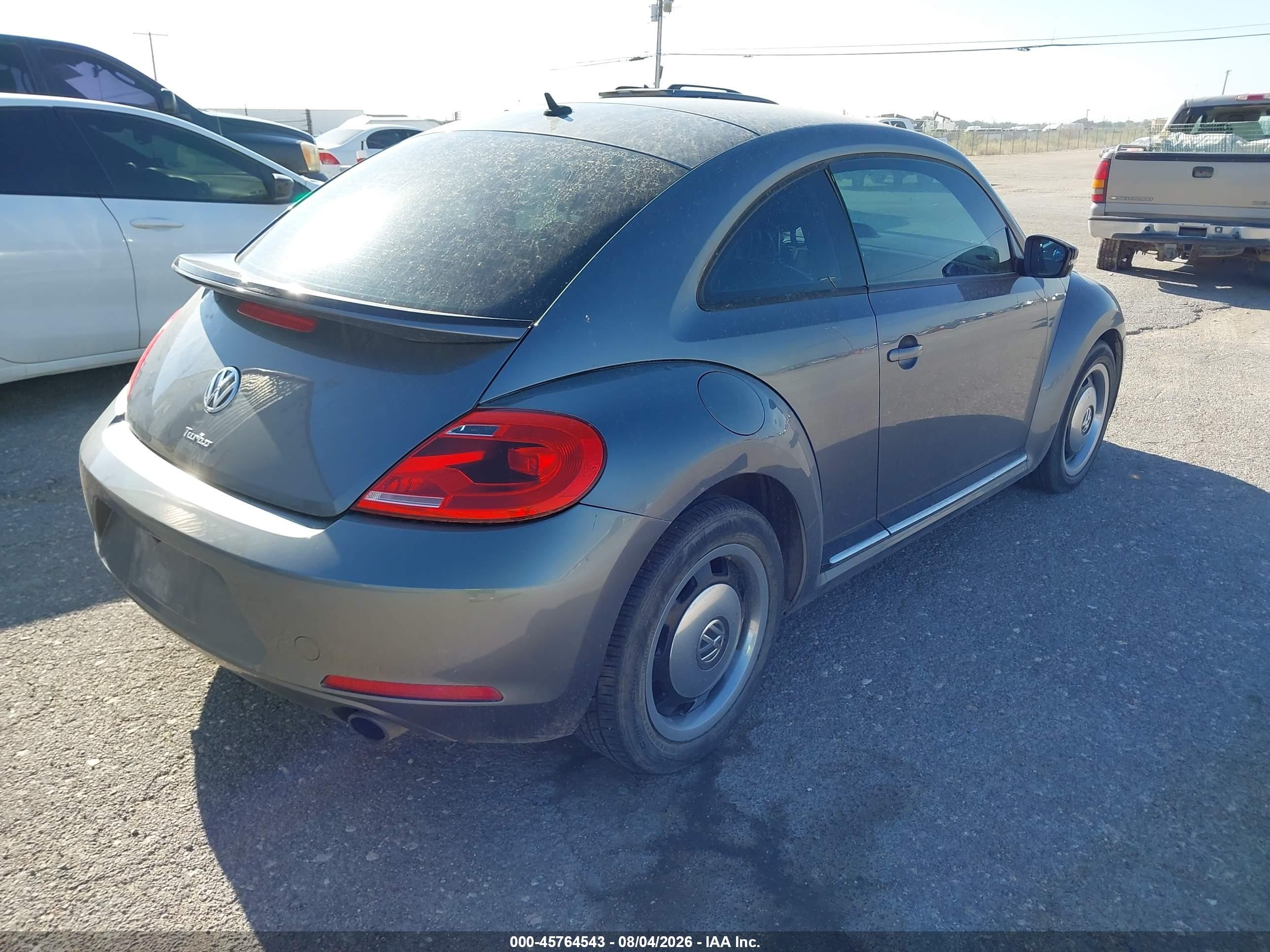 2013 Volkswagen Beetle 2.0t Turbo Gray vin: 3VWV67AT2DM606597