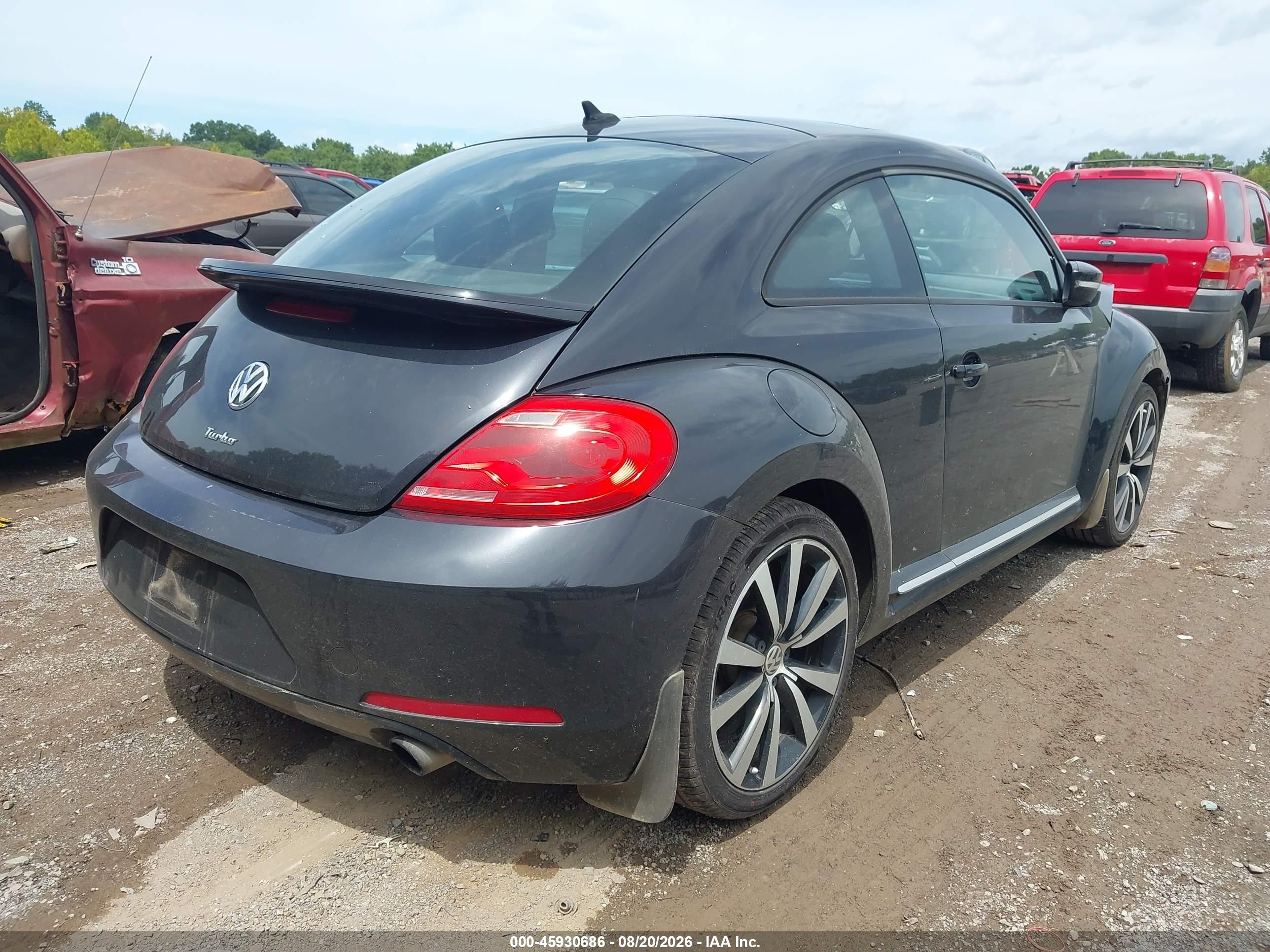2013 Volkswagen Beetle 2.0t Turbo Black vin: 3VWV67AT5DM662291