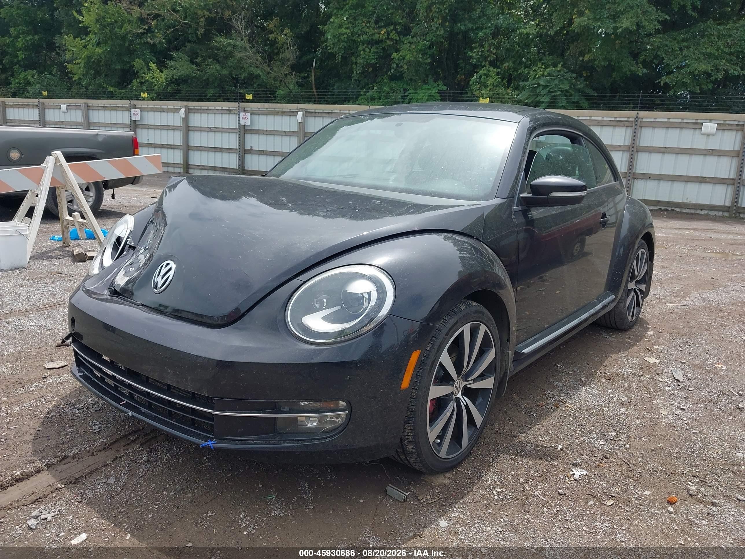 2013 Volkswagen Beetle 2.0t Turbo Black vin: 3VWV67AT5DM662291