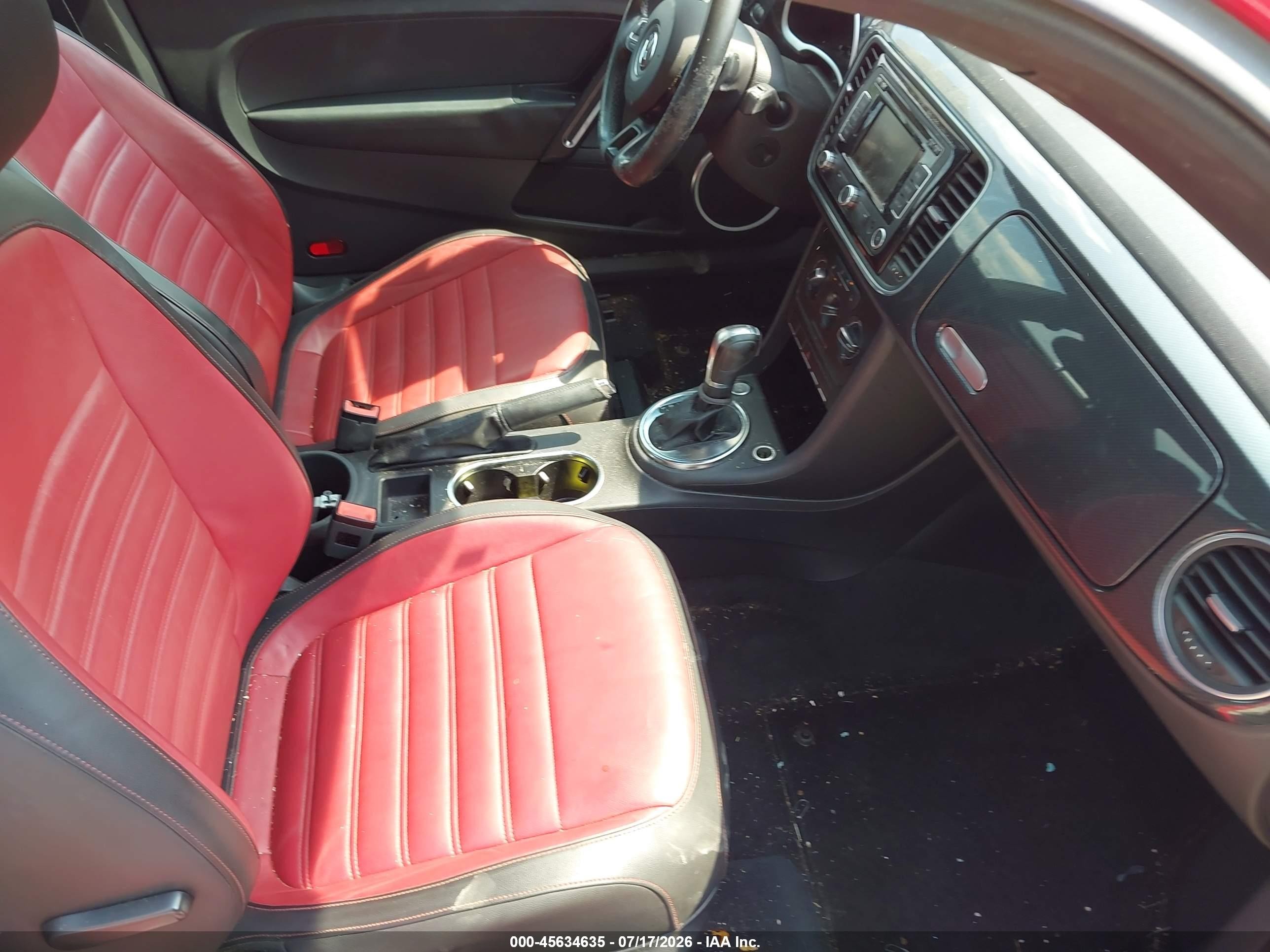 2013 Volkswagen Beetle 2.0t Turbo Red vin: 3VWV67AT6DM662302