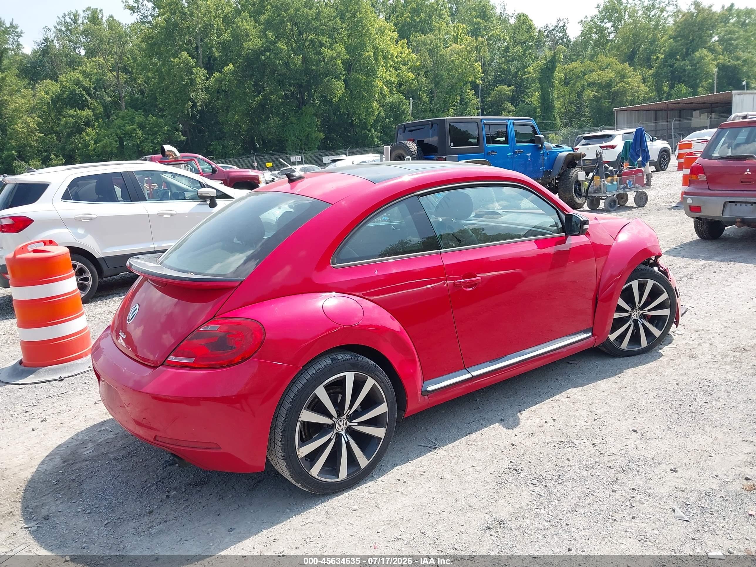 2013 Volkswagen Beetle 2.0t Turbo Red vin: 3VWV67AT6DM662302