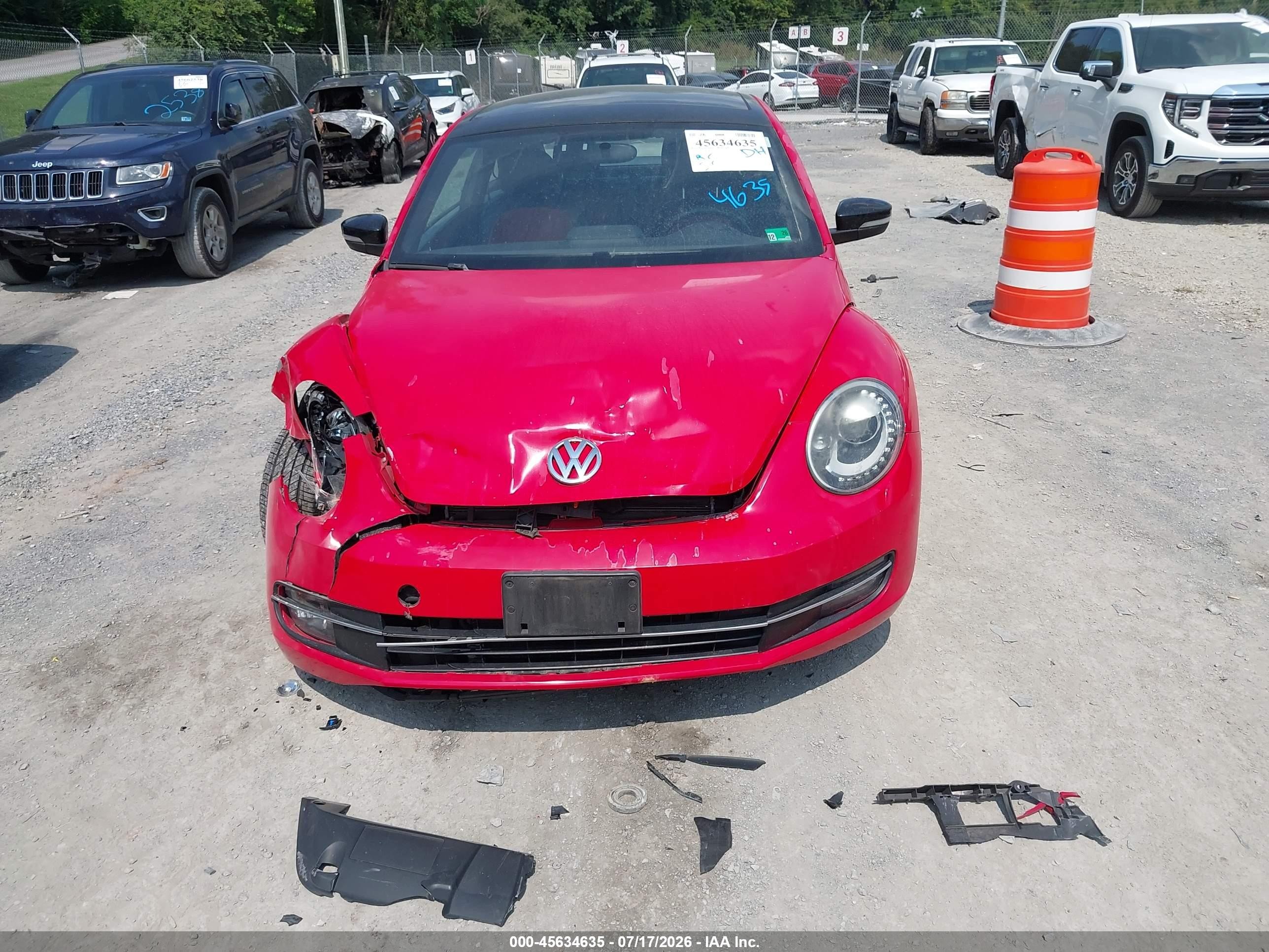 2013 Volkswagen Beetle 2.0t Turbo Red vin: 3VWV67AT6DM662302