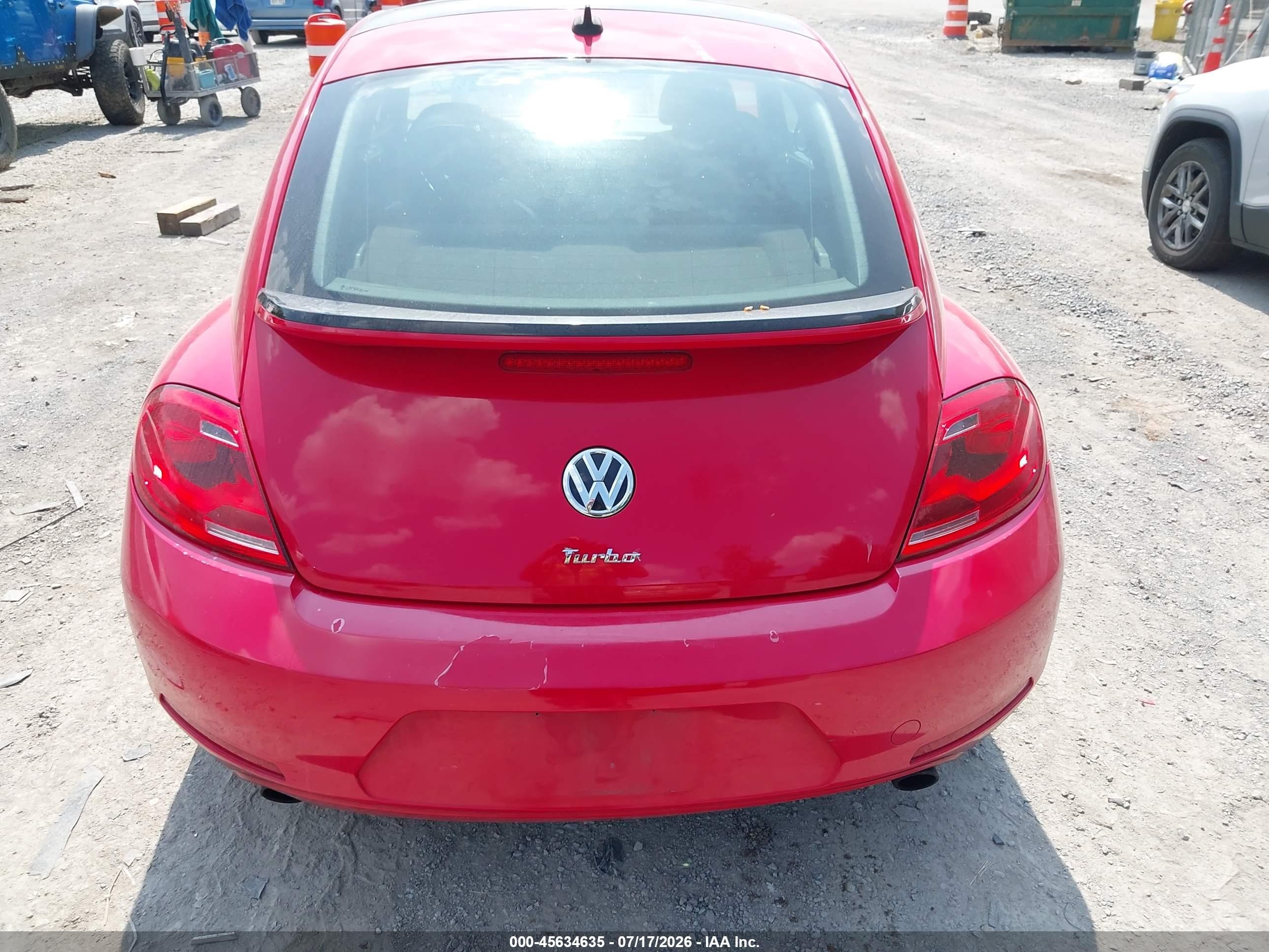 2013 Volkswagen Beetle 2.0t Turbo Red vin: 3VWV67AT6DM662302