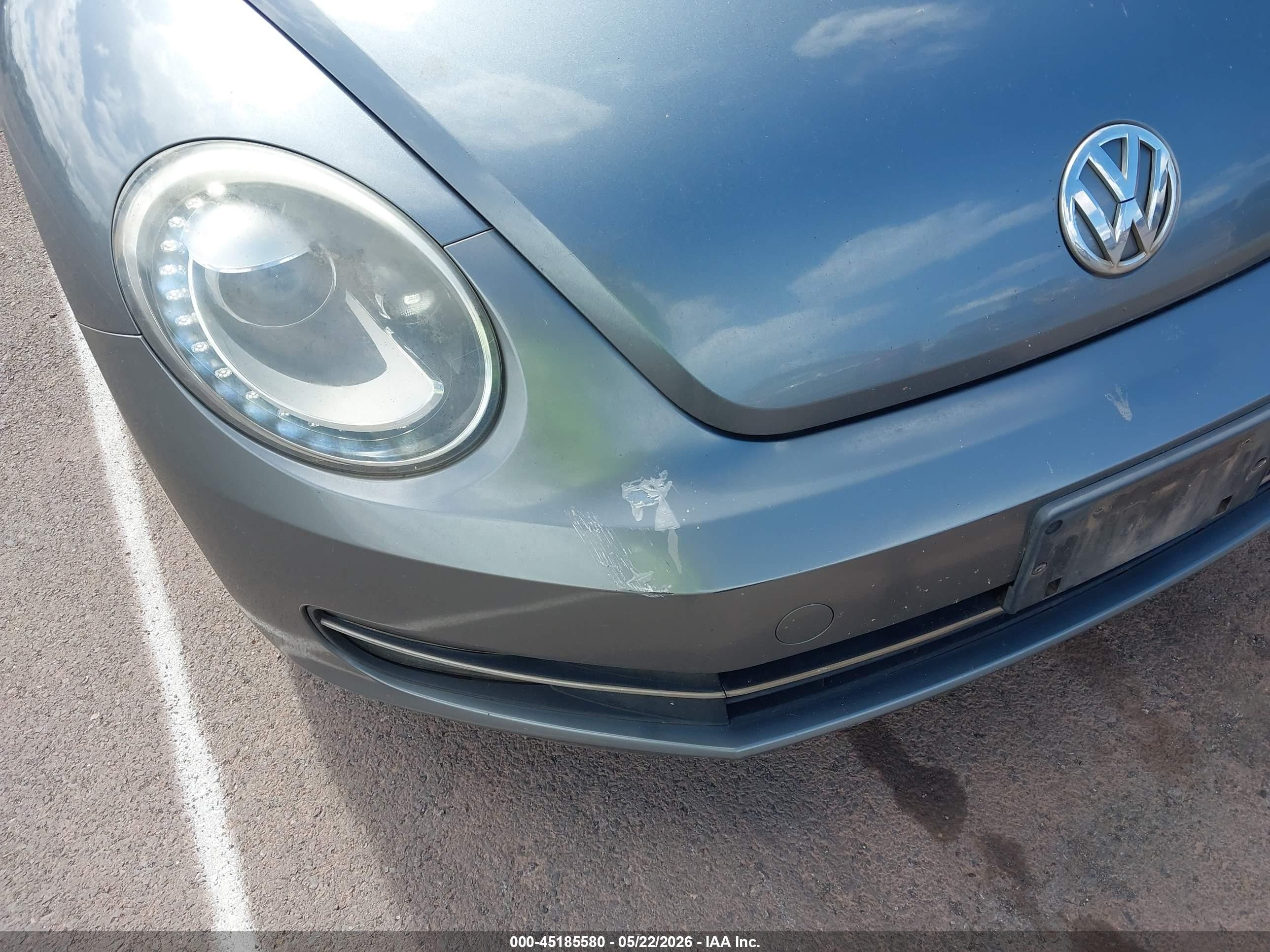 2013 Volkswagen Beetle 2.0t Turbo Gray vin: 3VWV67ATXDM614852