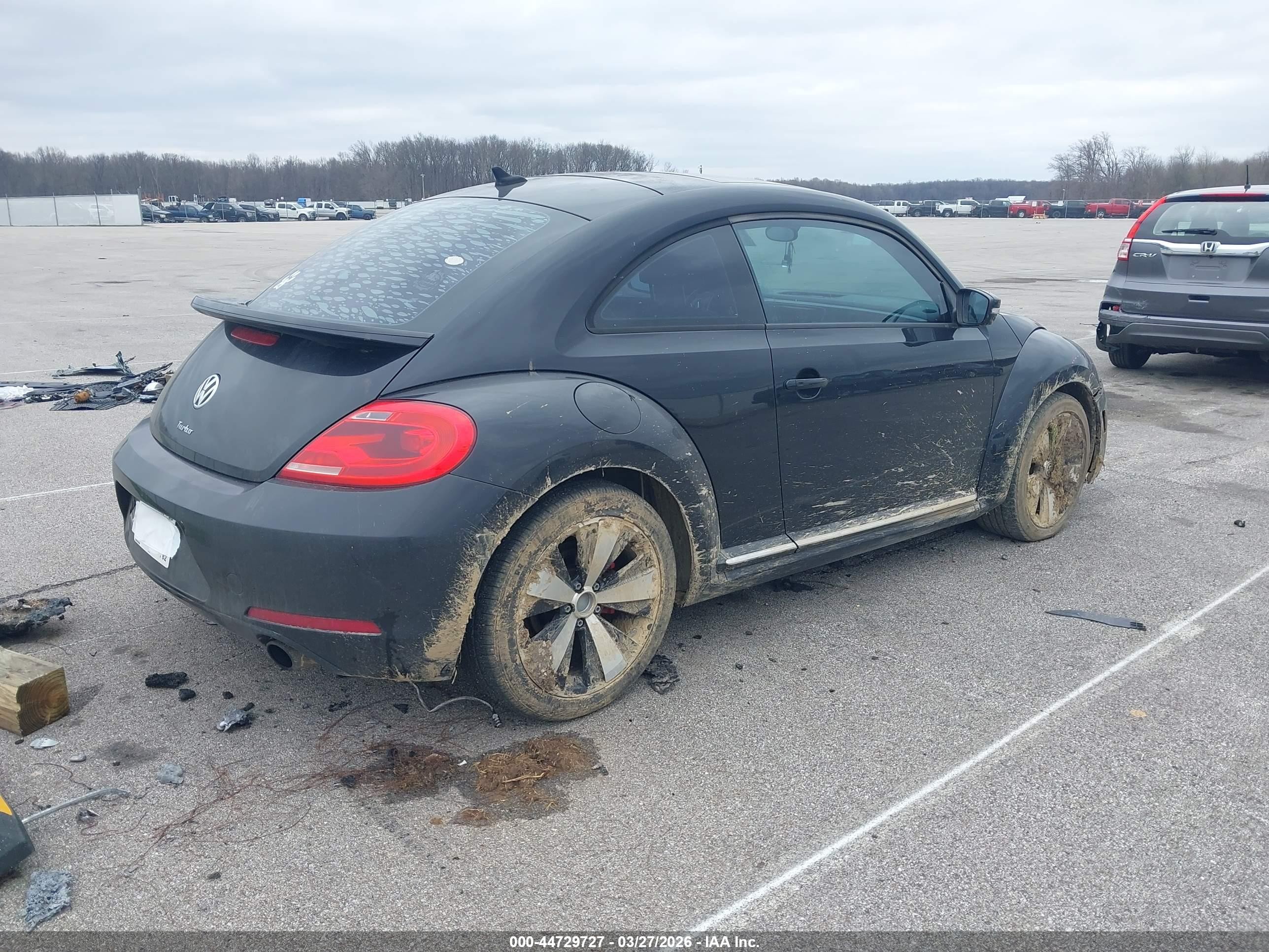 2012 Volkswagen Beetle 2.0t Turbo Black vin: 3VWV87AT0CM627165