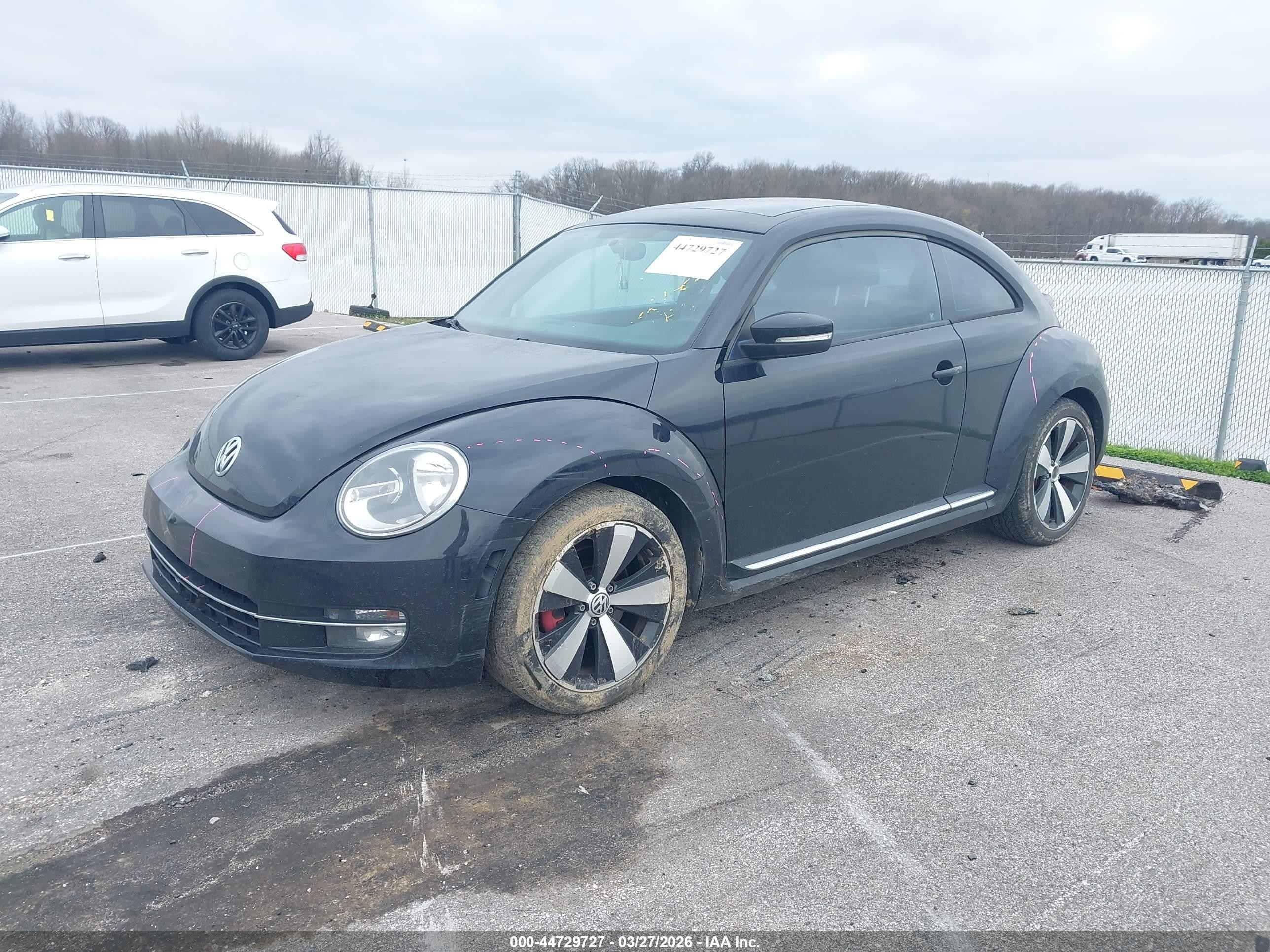 2012 Volkswagen Beetle 2.0t Turbo Black vin: 3VWV87AT0CM627165