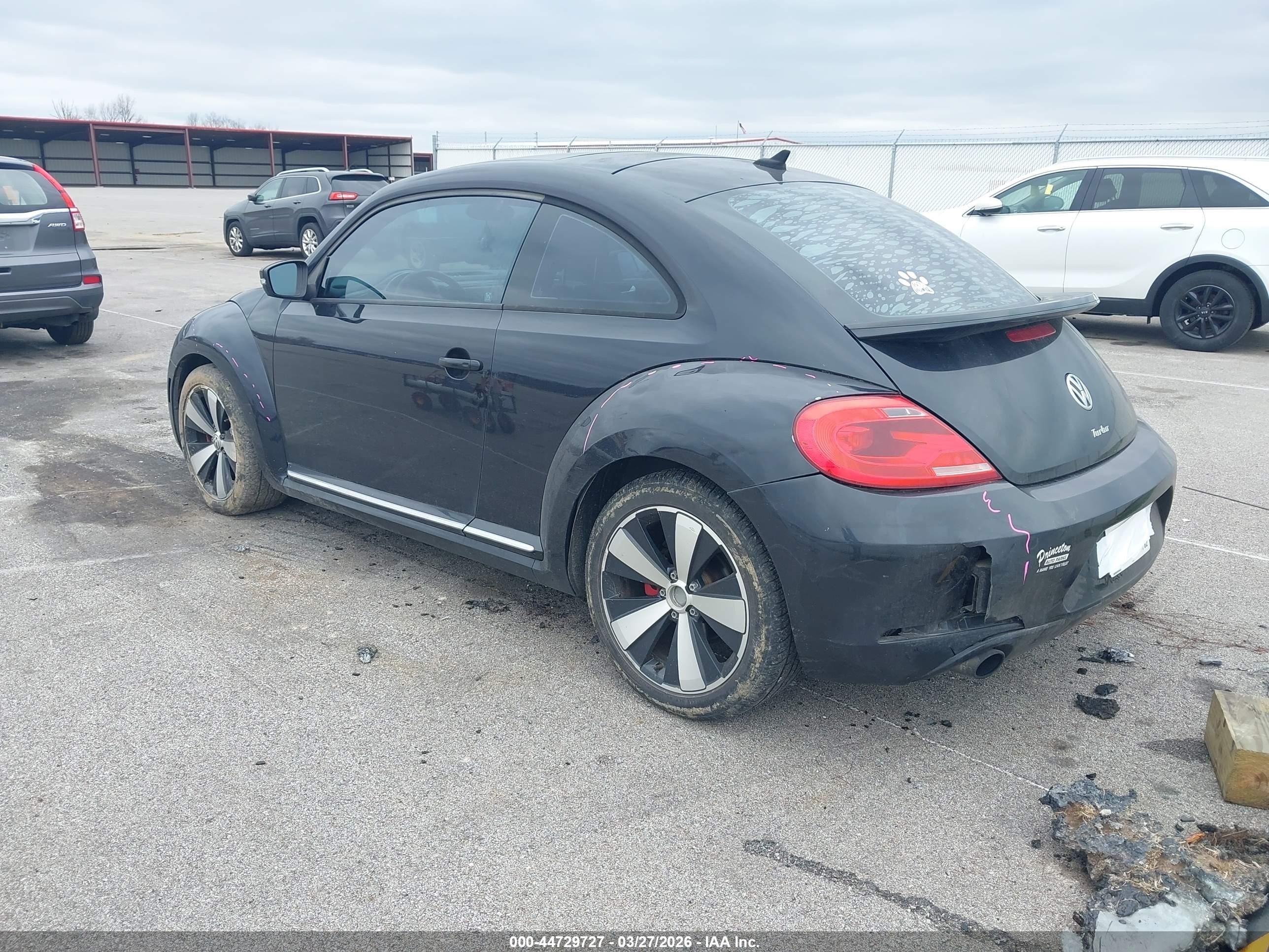 2012 Volkswagen Beetle 2.0t Turbo Black vin: 3VWV87AT0CM627165