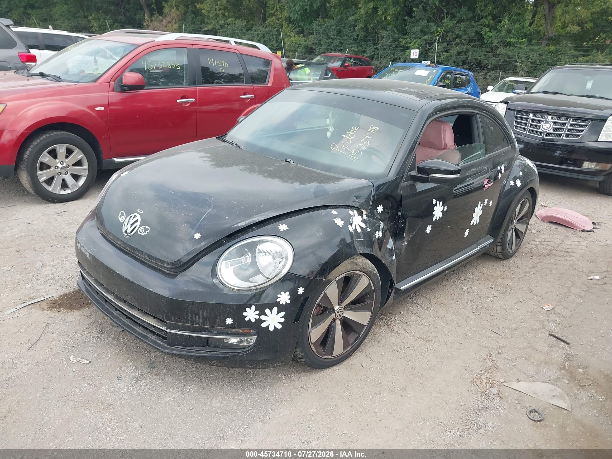 2012 Volkswagen Beetle 2.0t Turbo Black vin: 3VWVA7AT0CM616851