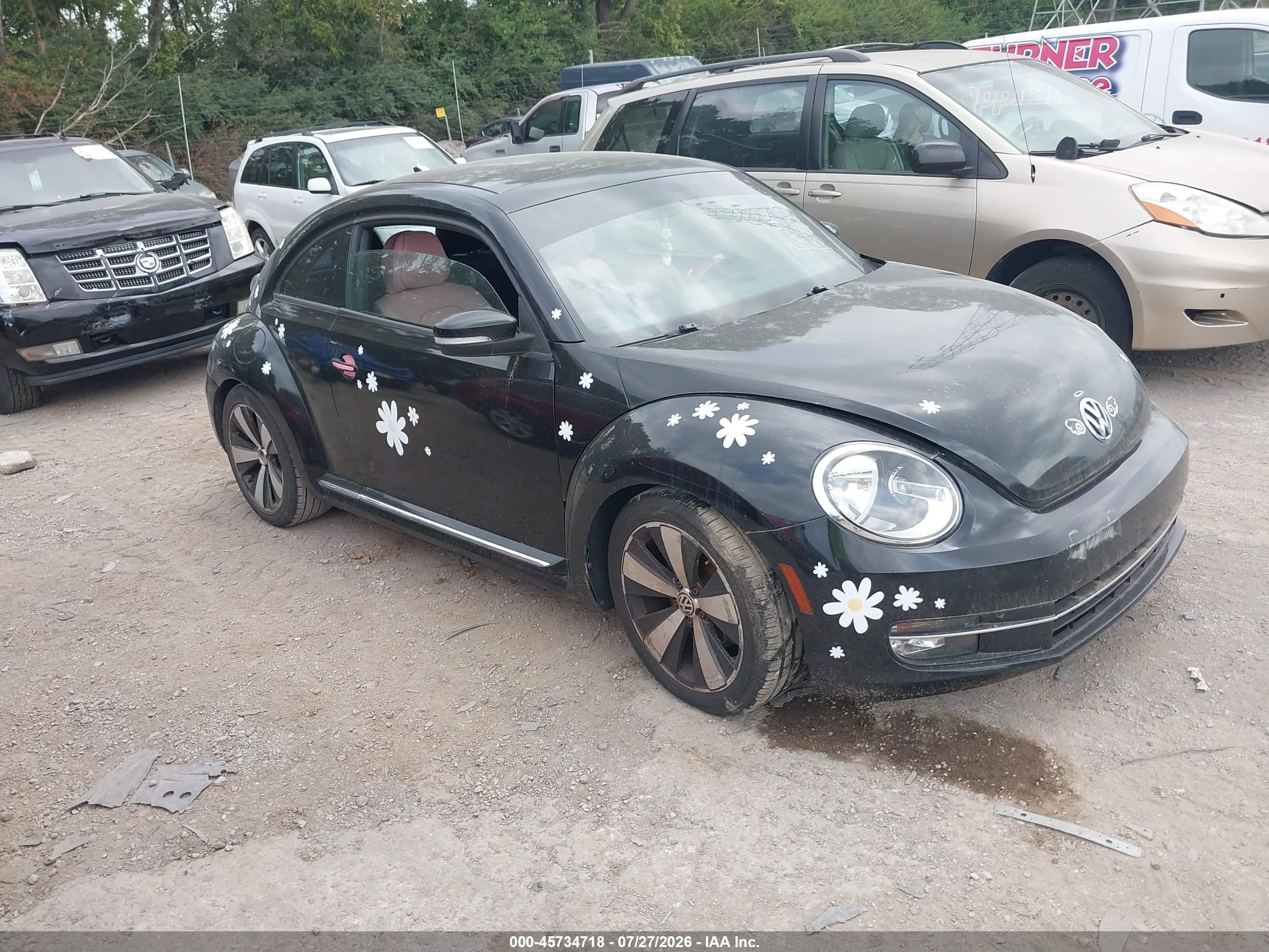 2012 Volkswagen Beetle 2.0t Turbo Black vin: 3VWVA7AT0CM616851