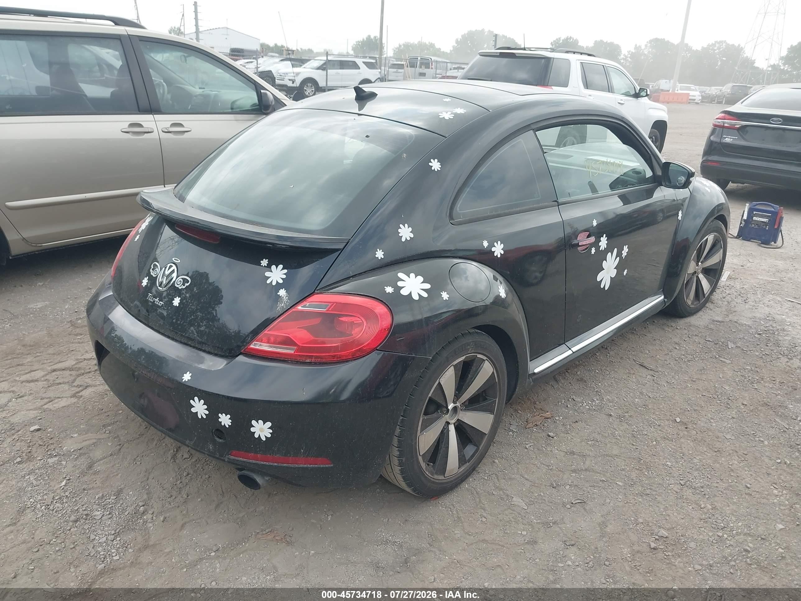 2012 Volkswagen Beetle 2.0t Turbo Black vin: 3VWVA7AT0CM616851