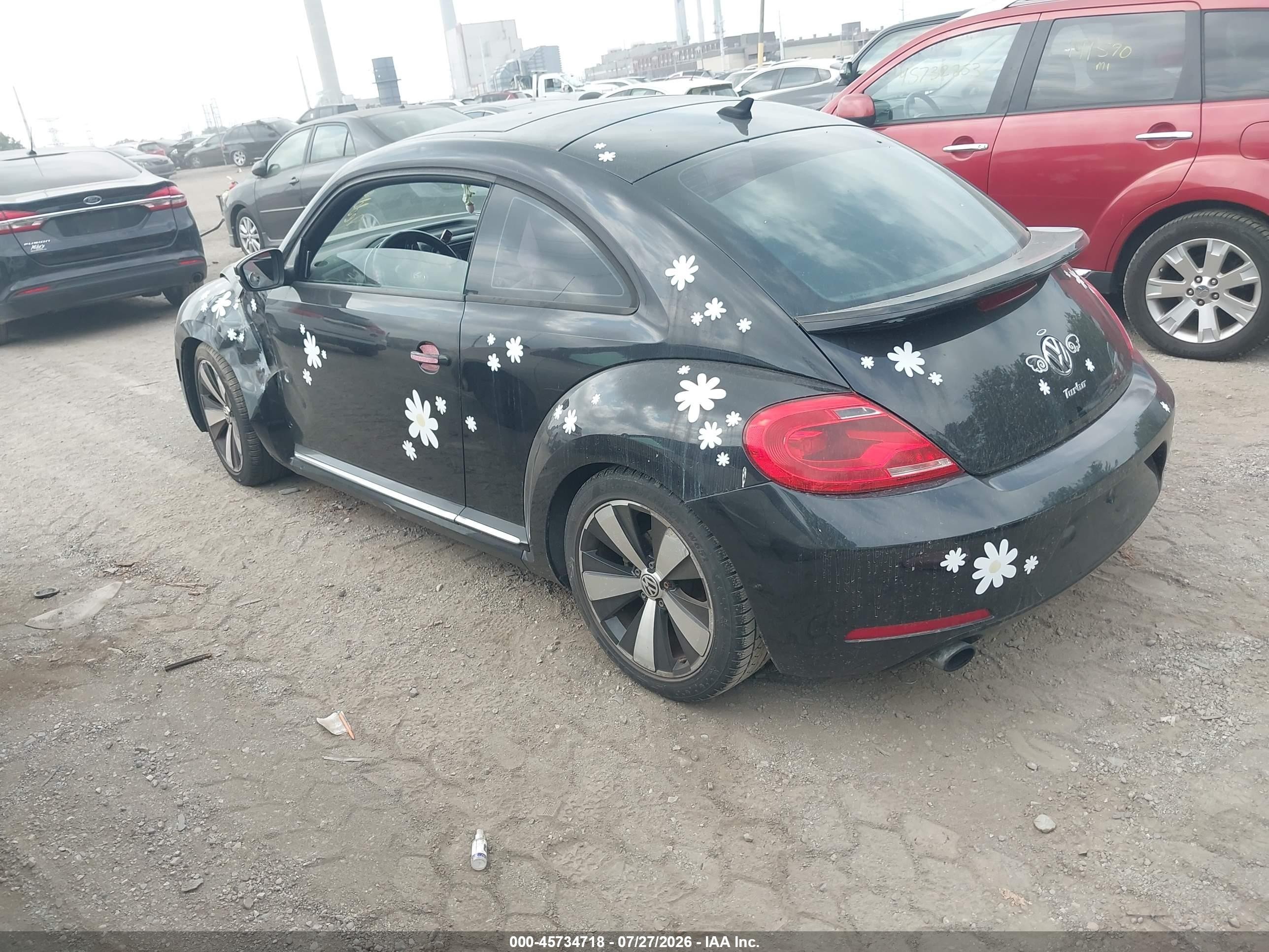 2012 Volkswagen Beetle 2.0t Turbo Black vin: 3VWVA7AT0CM616851