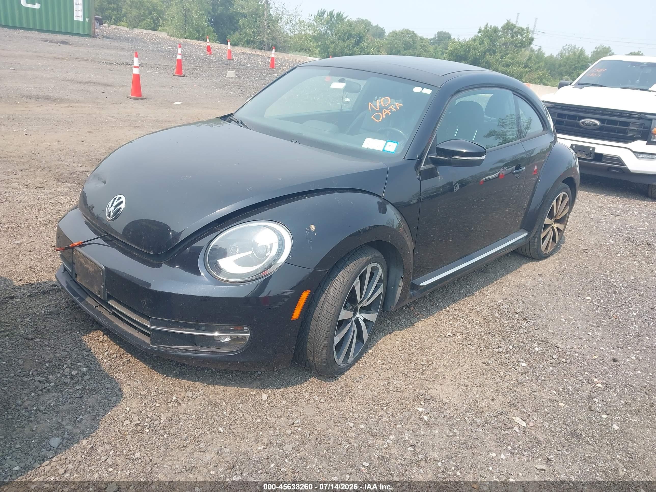 2012 Volkswagen Beetle 2.0t Turbo Black vin: 3VWVA7AT0CM665998