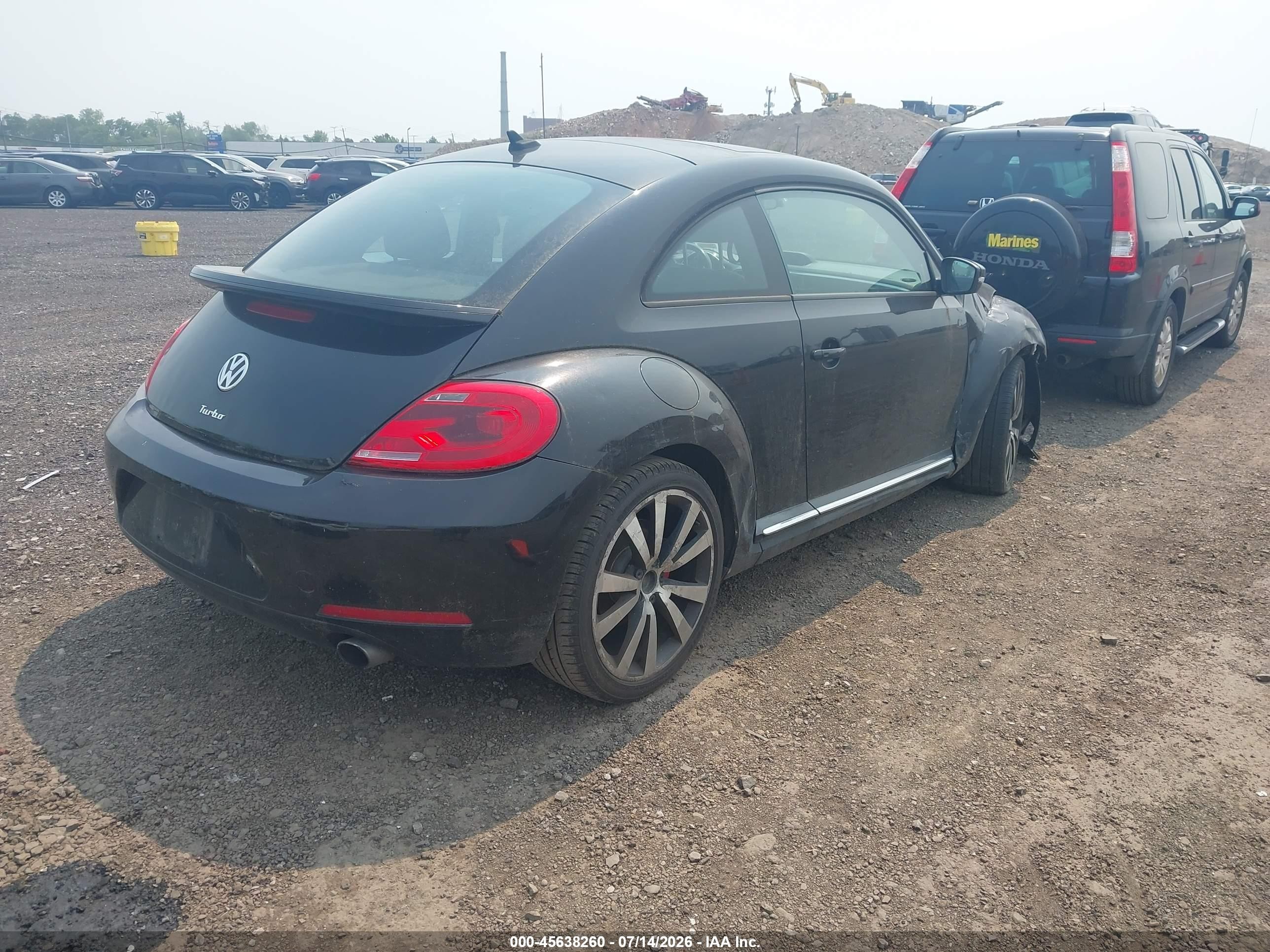 2012 Volkswagen Beetle 2.0t Turbo Black vin: 3VWVA7AT0CM665998