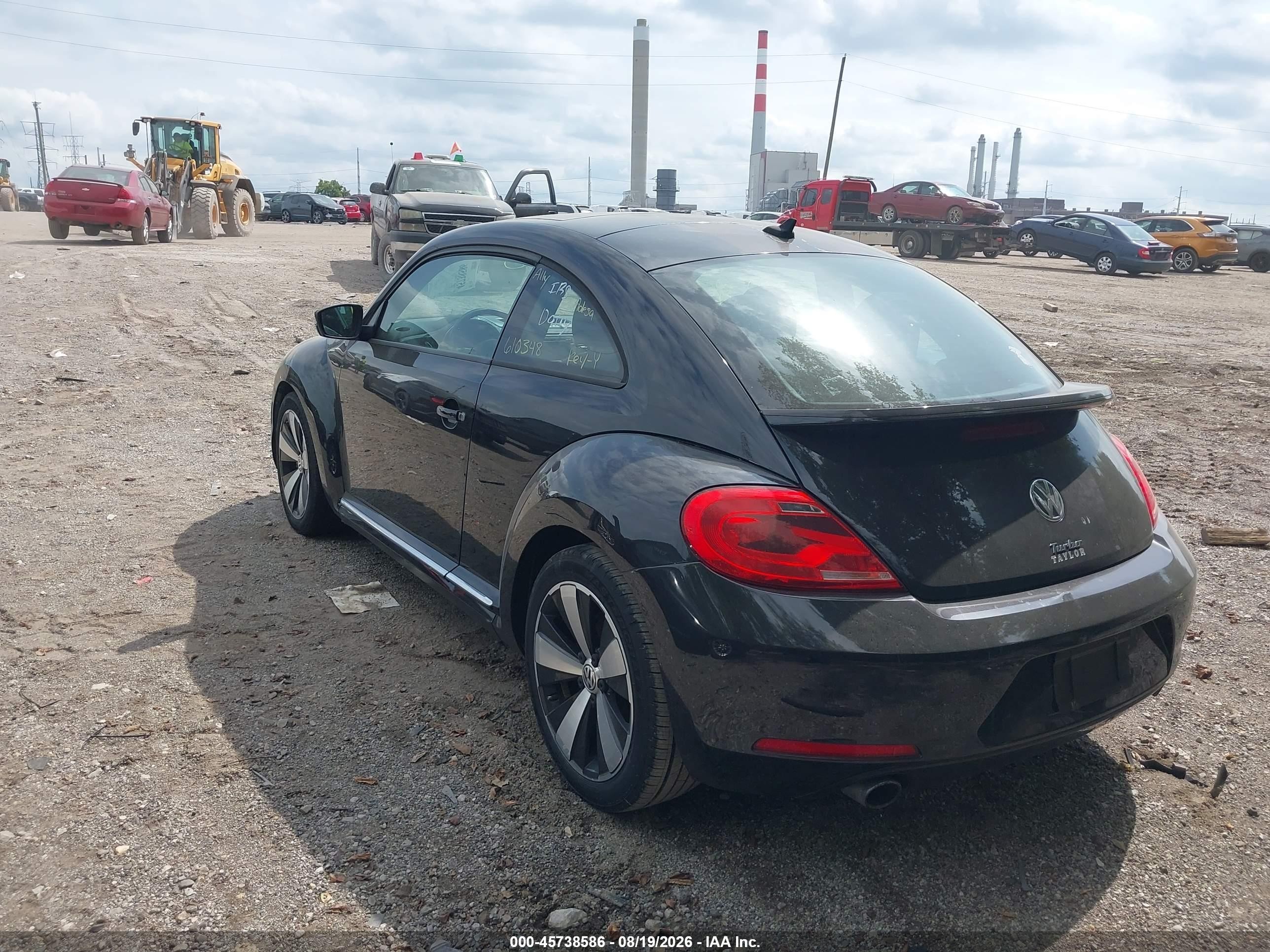 2012 Volkswagen Beetle 2.0t Turbo Black vin: 3VWVA7AT5CM610348