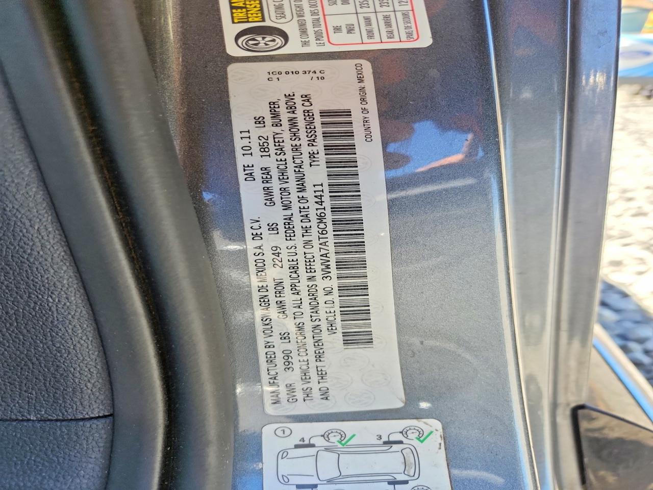 2012 Volkswagen Beetle Turbo Silver vin: 3VWVA7AT6CM614411