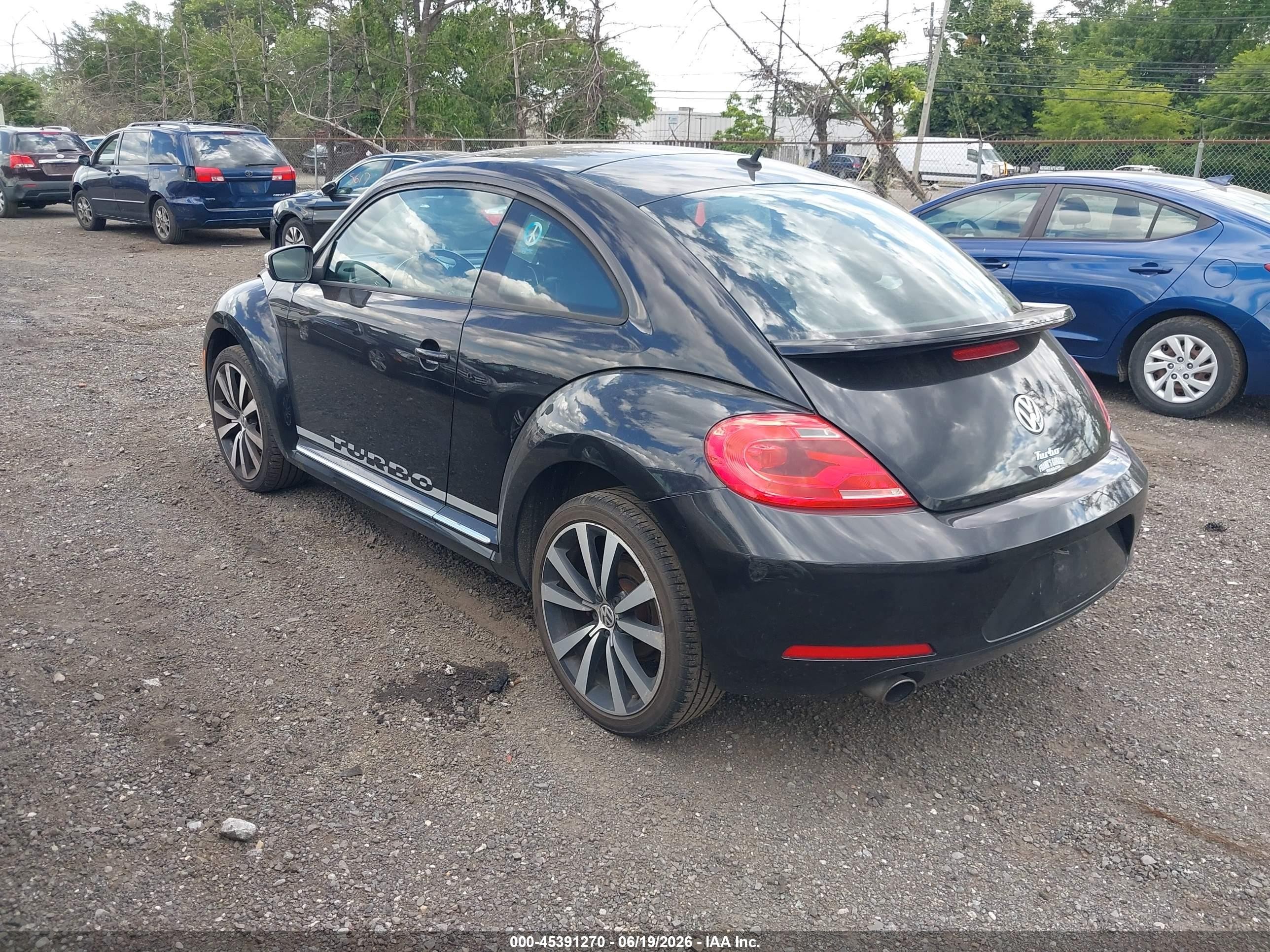 2012 Volkswagen Beetle 2.0t Turbo Launch Edition Black vin: 3VWVA7AT8CM605564