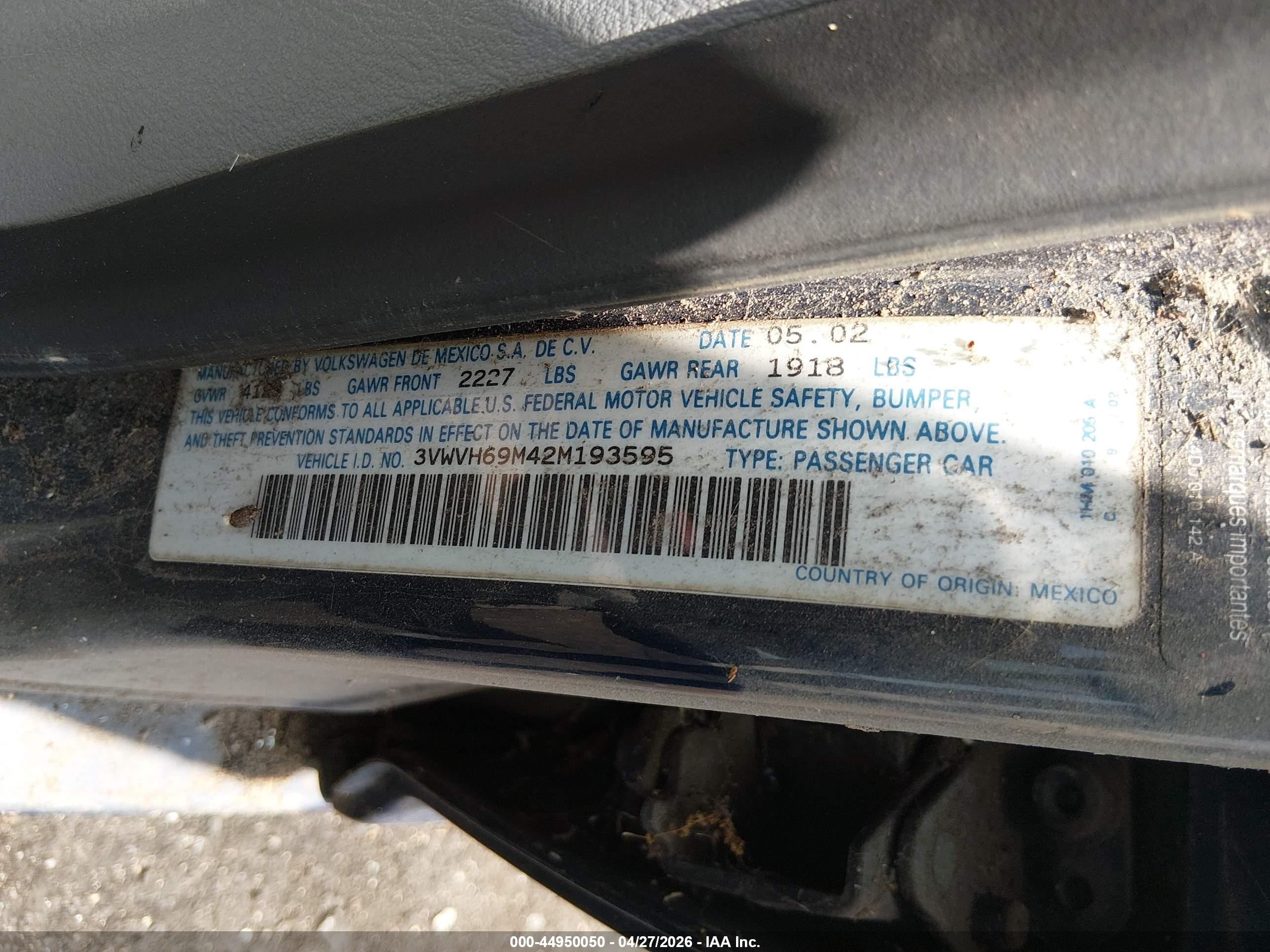 2002 Volkswagen Jetta Gli Blue vin: 3VWVH69M42M193595