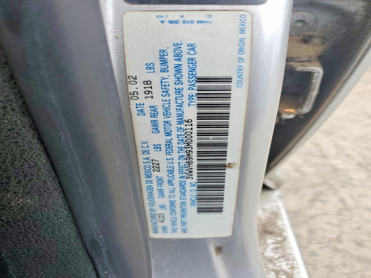 2003 Volkswagen Jetta Gli Silver vin: 3VWVH69M93M000116