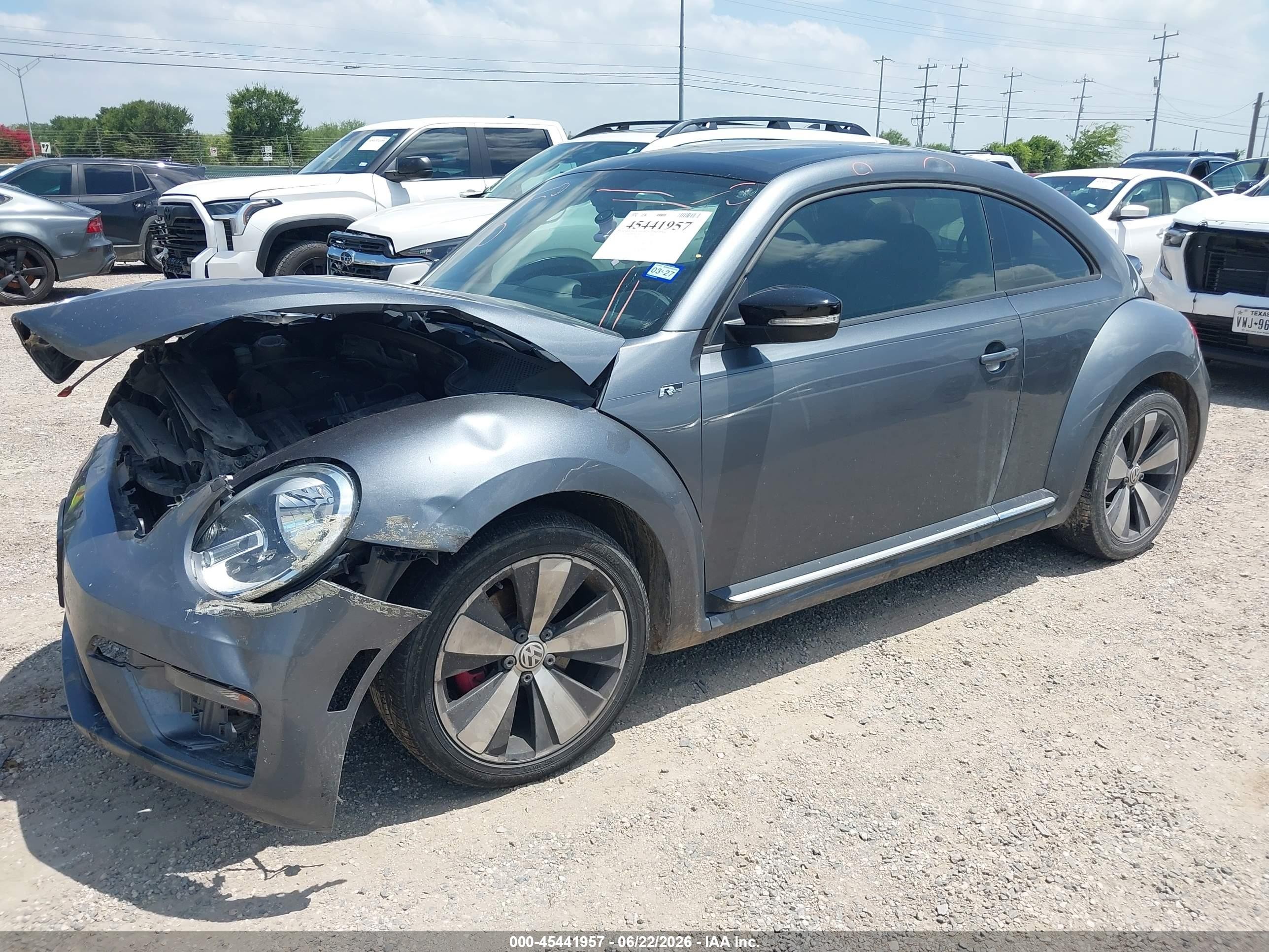 2014 Volkswagen Beetle 2.0t R-line Gray vin: 3VWVS7ATXEM631308