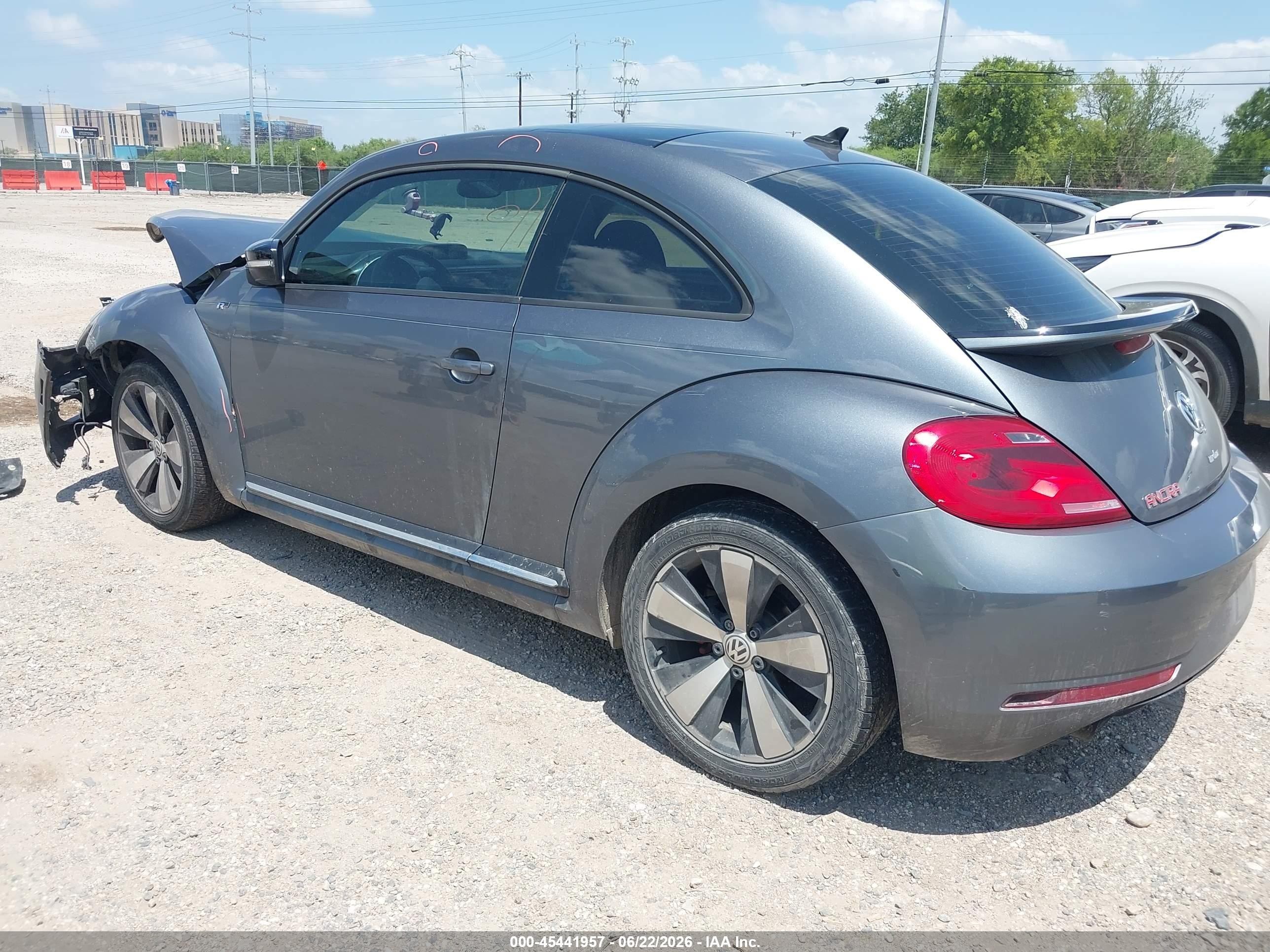 2014 Volkswagen Beetle 2.0t R-line Gray vin: 3VWVS7ATXEM631308