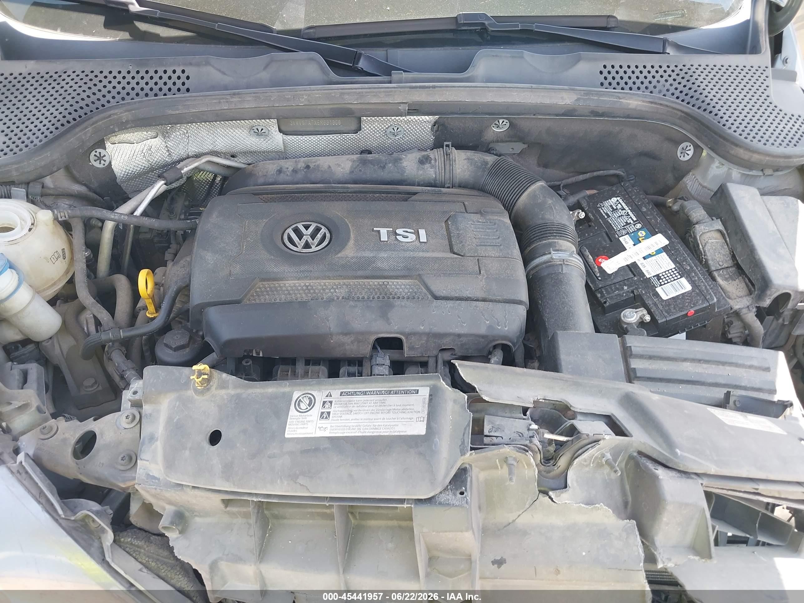 2014 Volkswagen Beetle 2.0t R-line Gray vin: 3VWVS7ATXEM631308