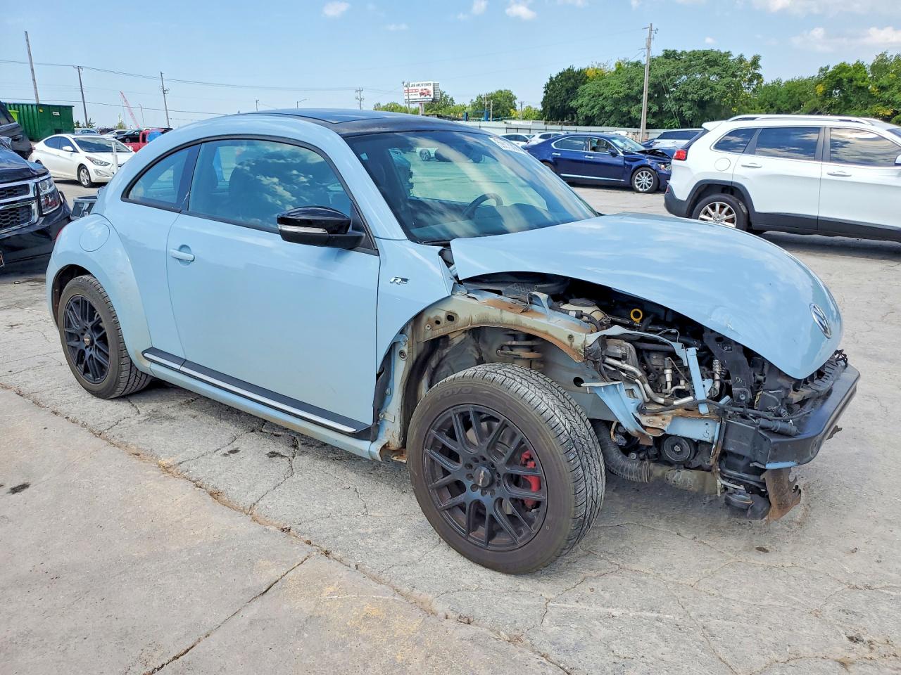 2014 Volkswagen Beetle R-line Blue vin: 3VWVT7AT0EM665450