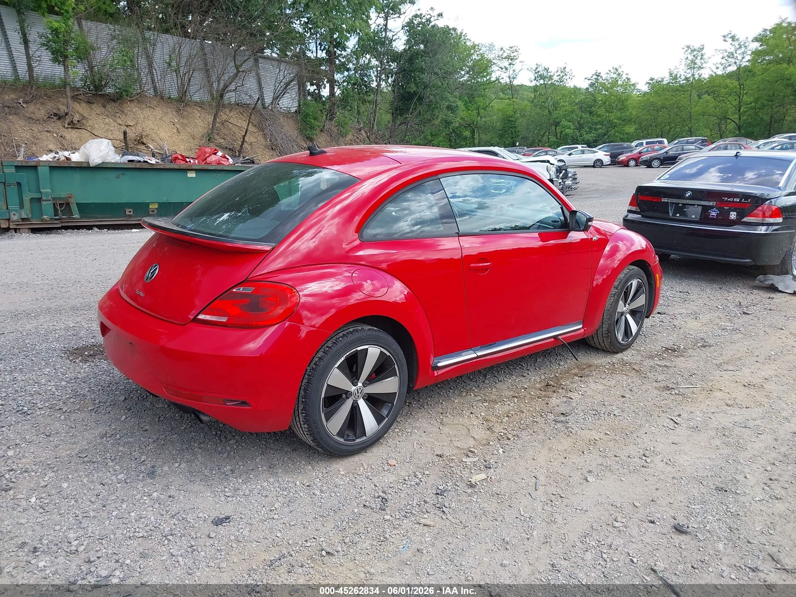 2014 Volkswagen Beetle 2.0t R-line Red vin: 3VWVT7AT2EM613981