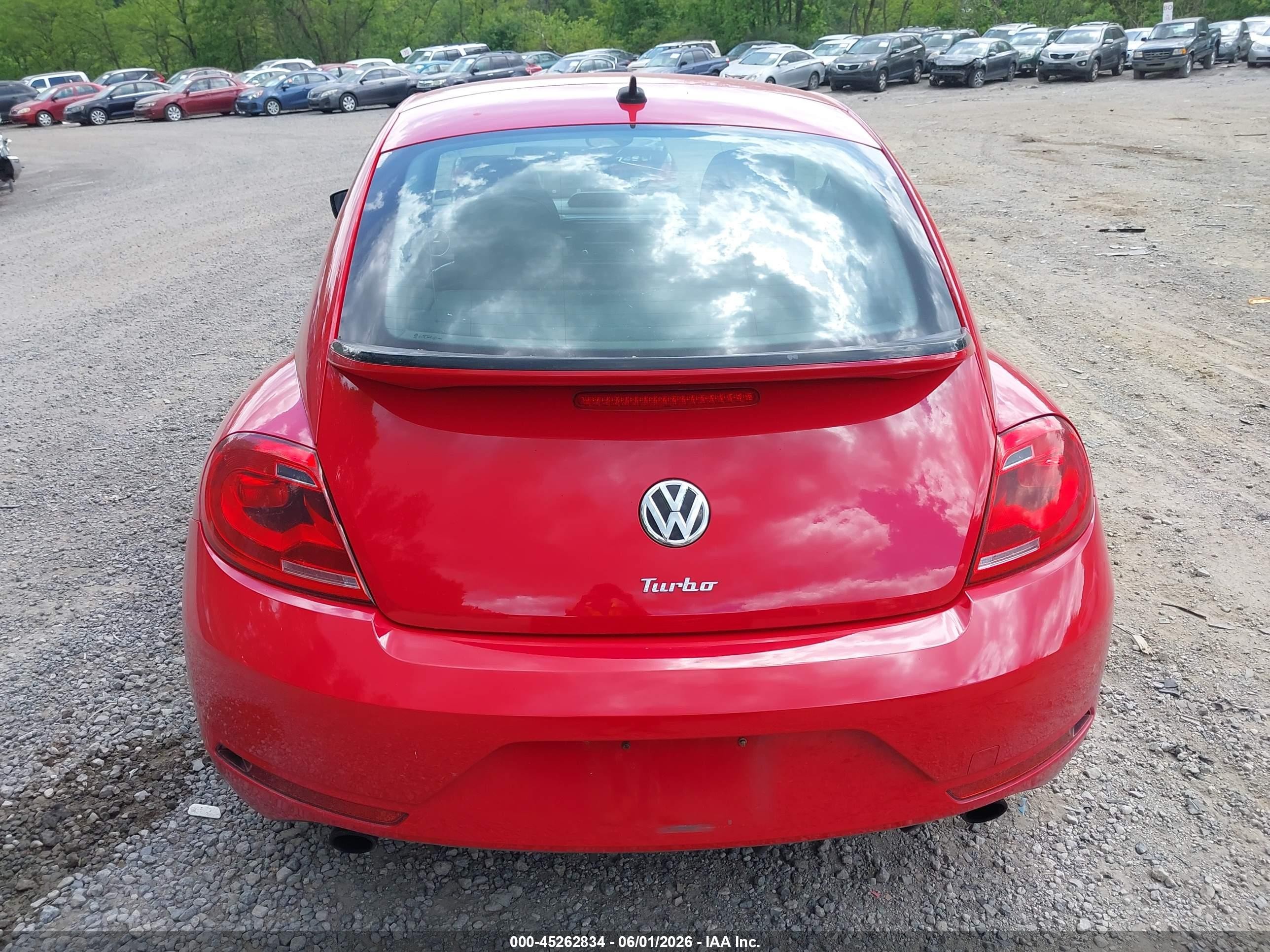 2014 Volkswagen Beetle 2.0t R-line Red vin: 3VWVT7AT2EM613981