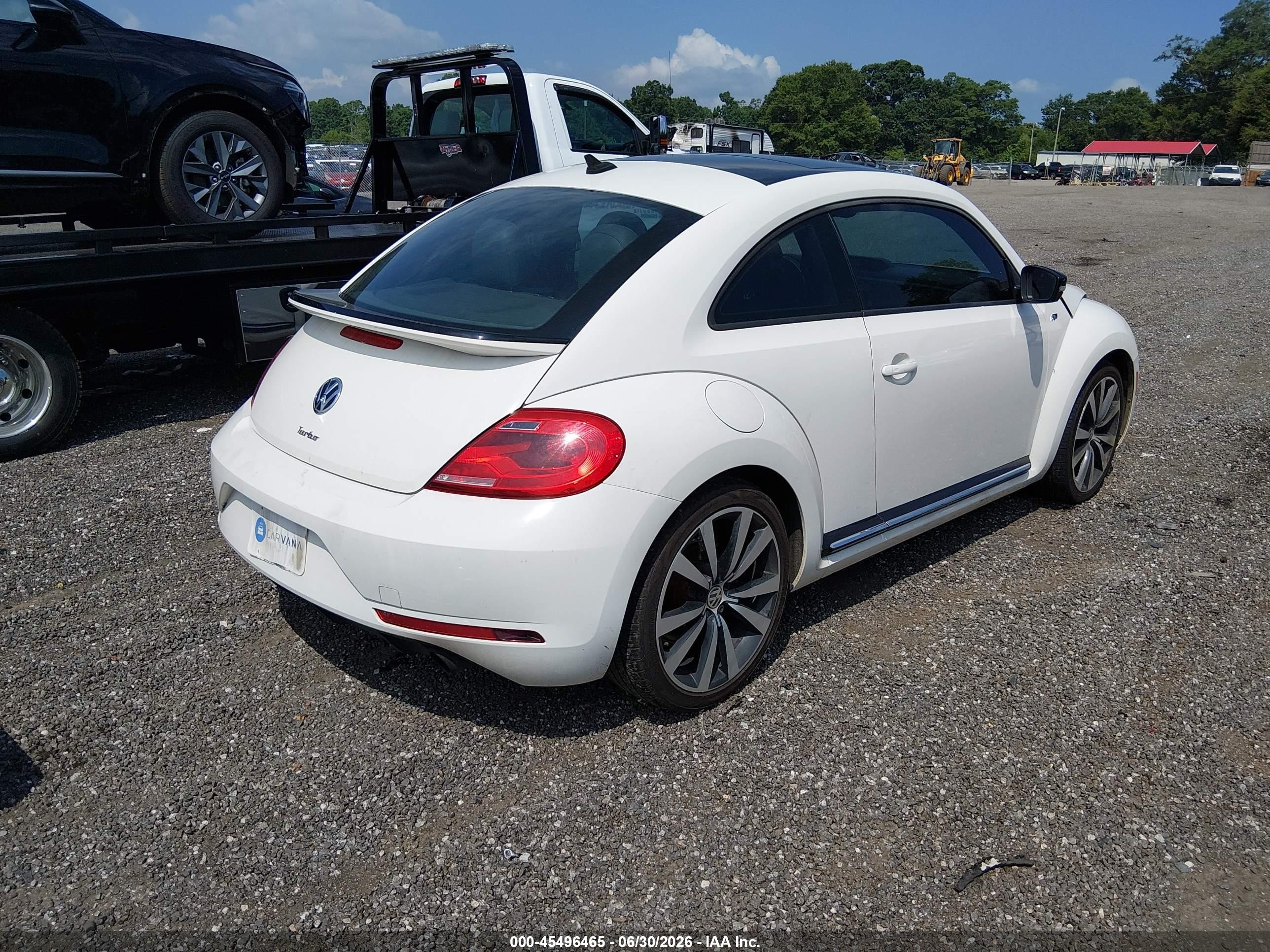 2013 Volkswagen Beetle R-line White vin: 3VWVT7AT3DM679731
