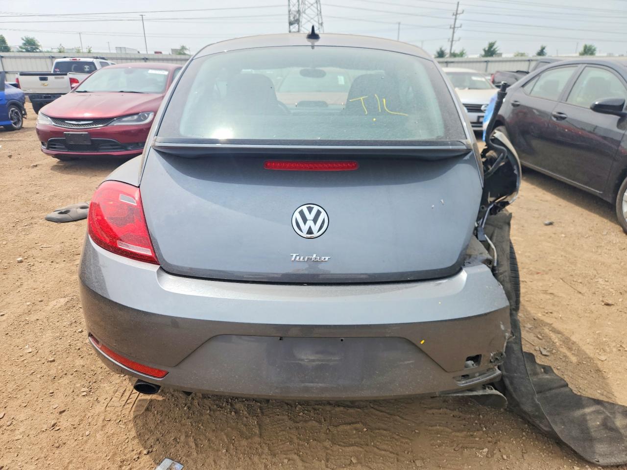 2014 Volkswagen Beetle Turbo Gray vin: 3VWVT7AT3EM608840
