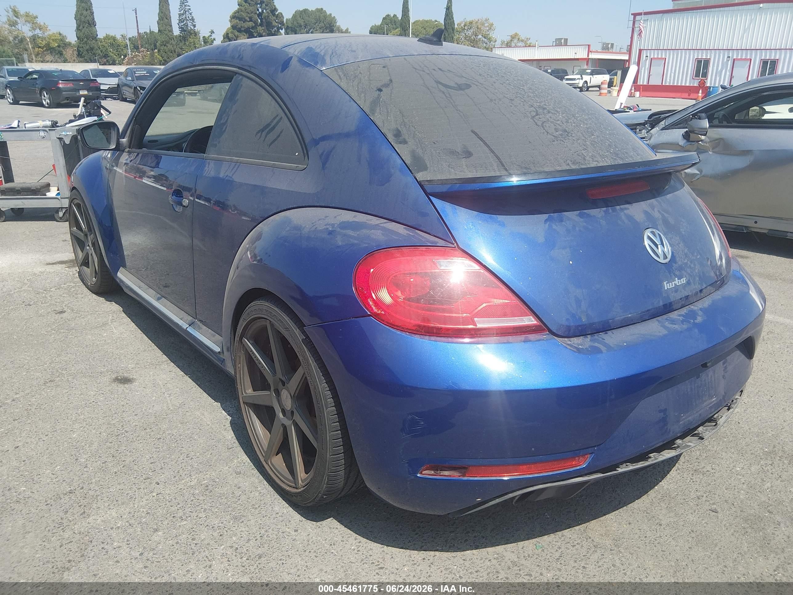 2014 Volkswagen Beetle 2.0t R-line Blue vin: 3VWVT7AT4EM609639