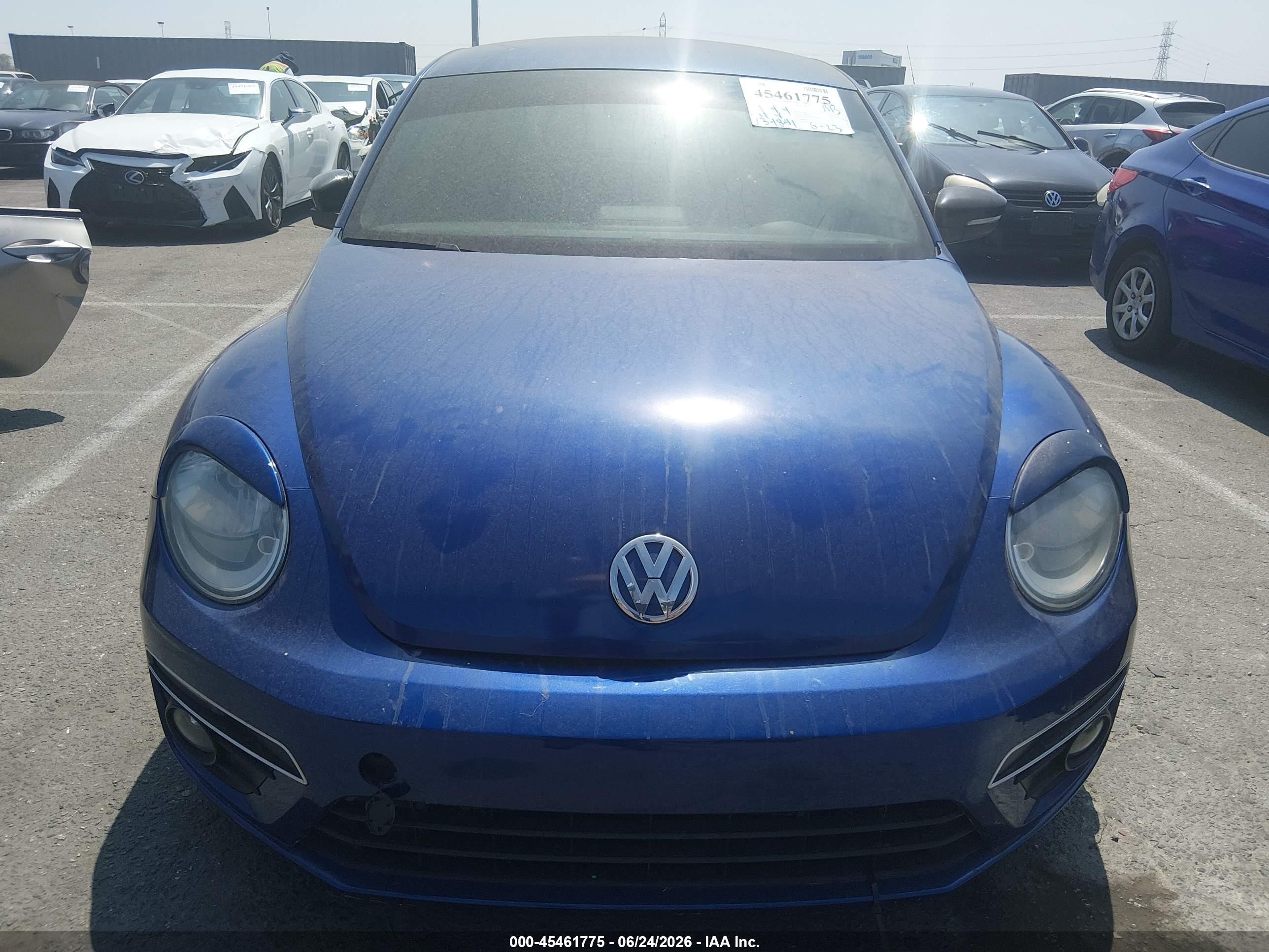 2014 Volkswagen Beetle 2.0t R-line Blue vin: 3VWVT7AT4EM609639